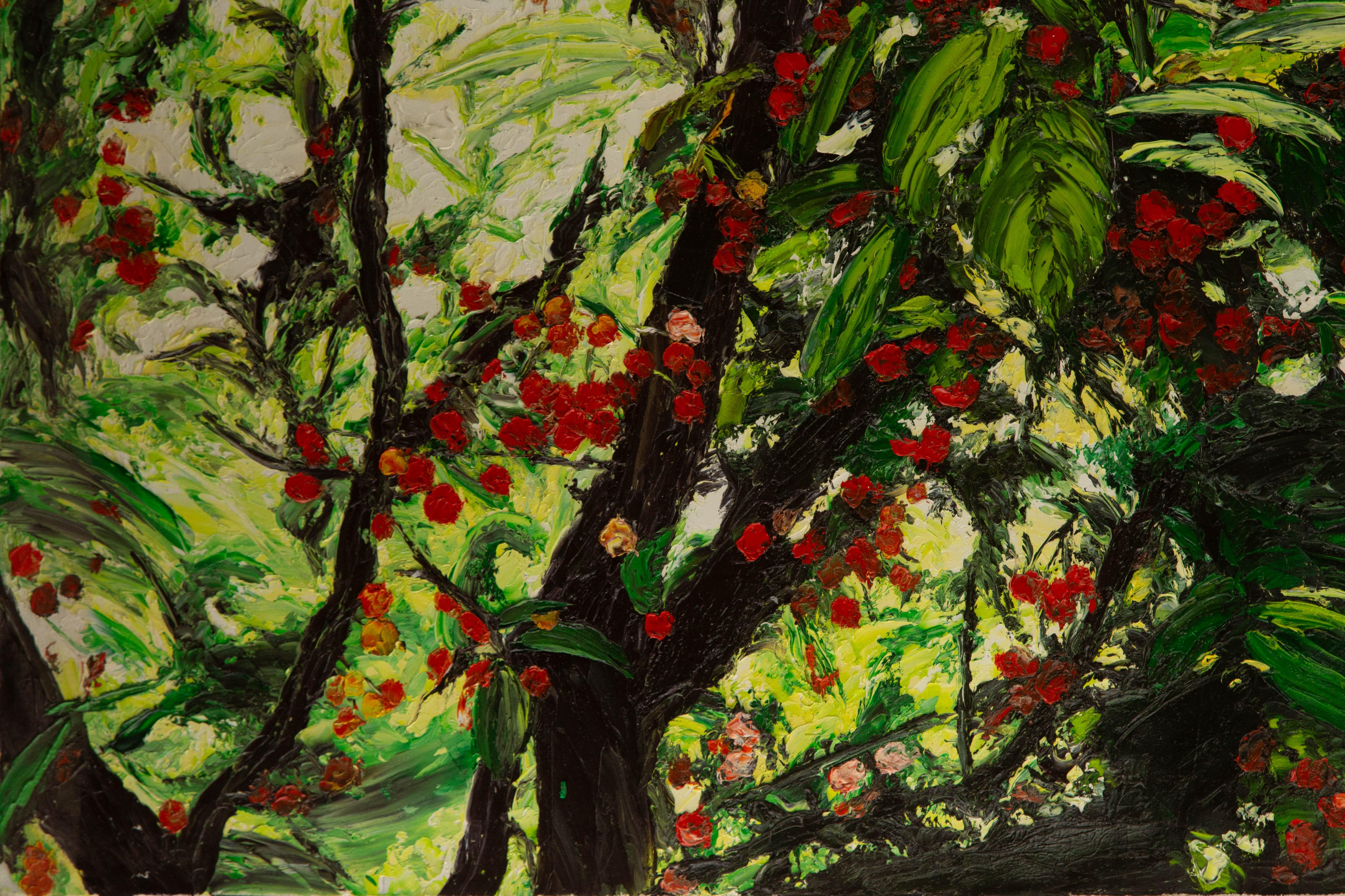 Ning Yu Landscape Original Oil On Canvas 