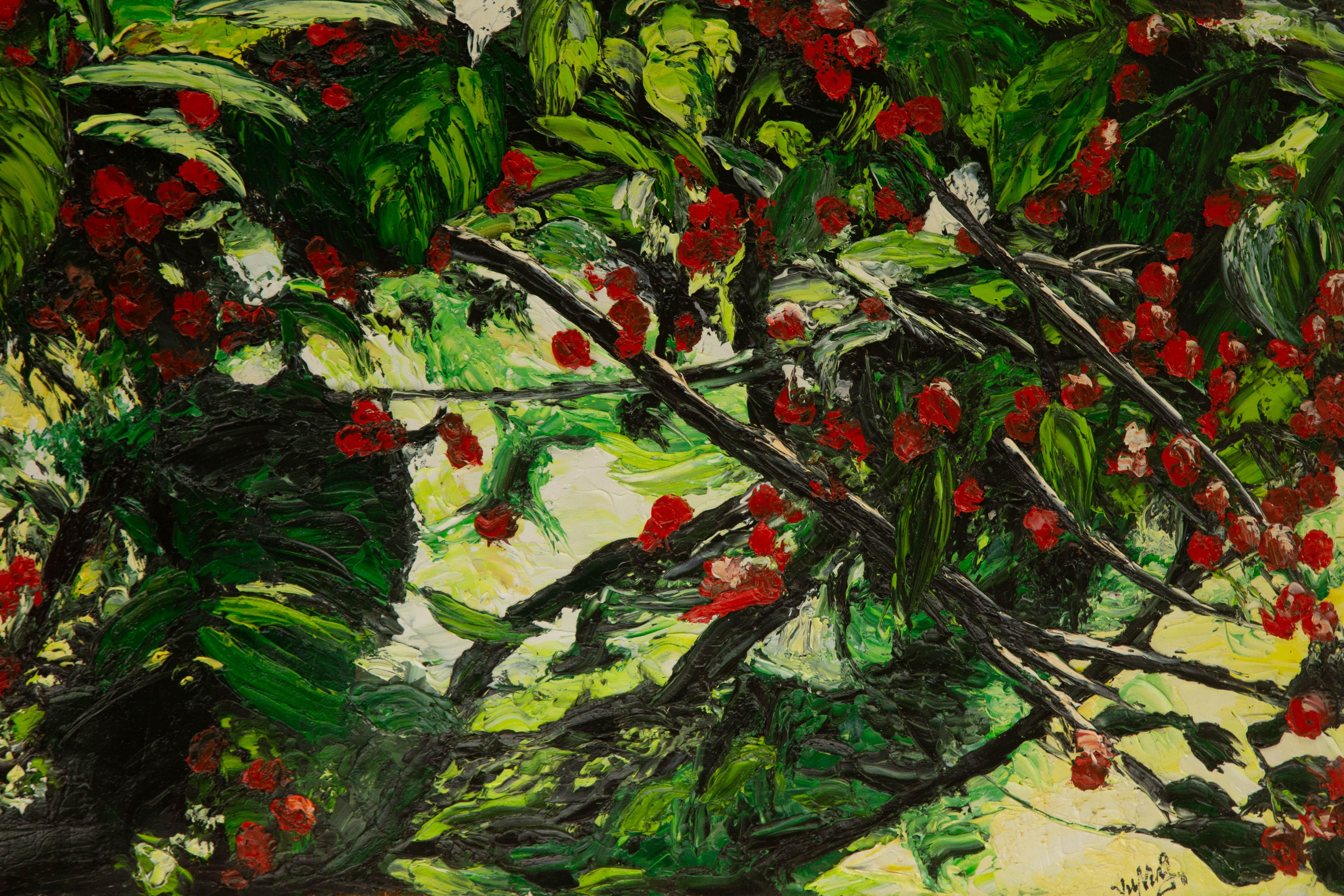 Ning Yu Landscape Original Oil On Canvas 