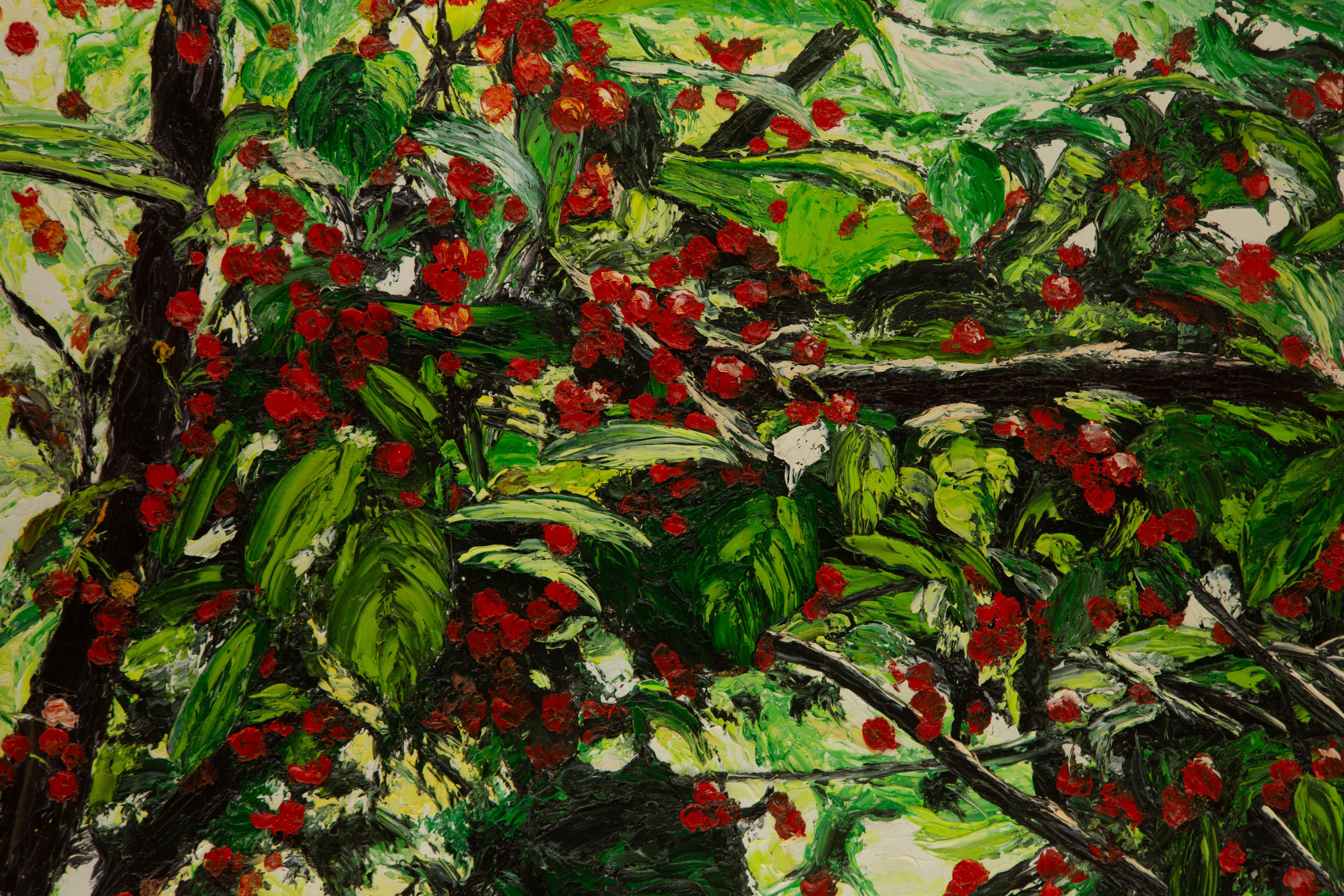 Ning Yu Landscape Original Oil On Canvas 