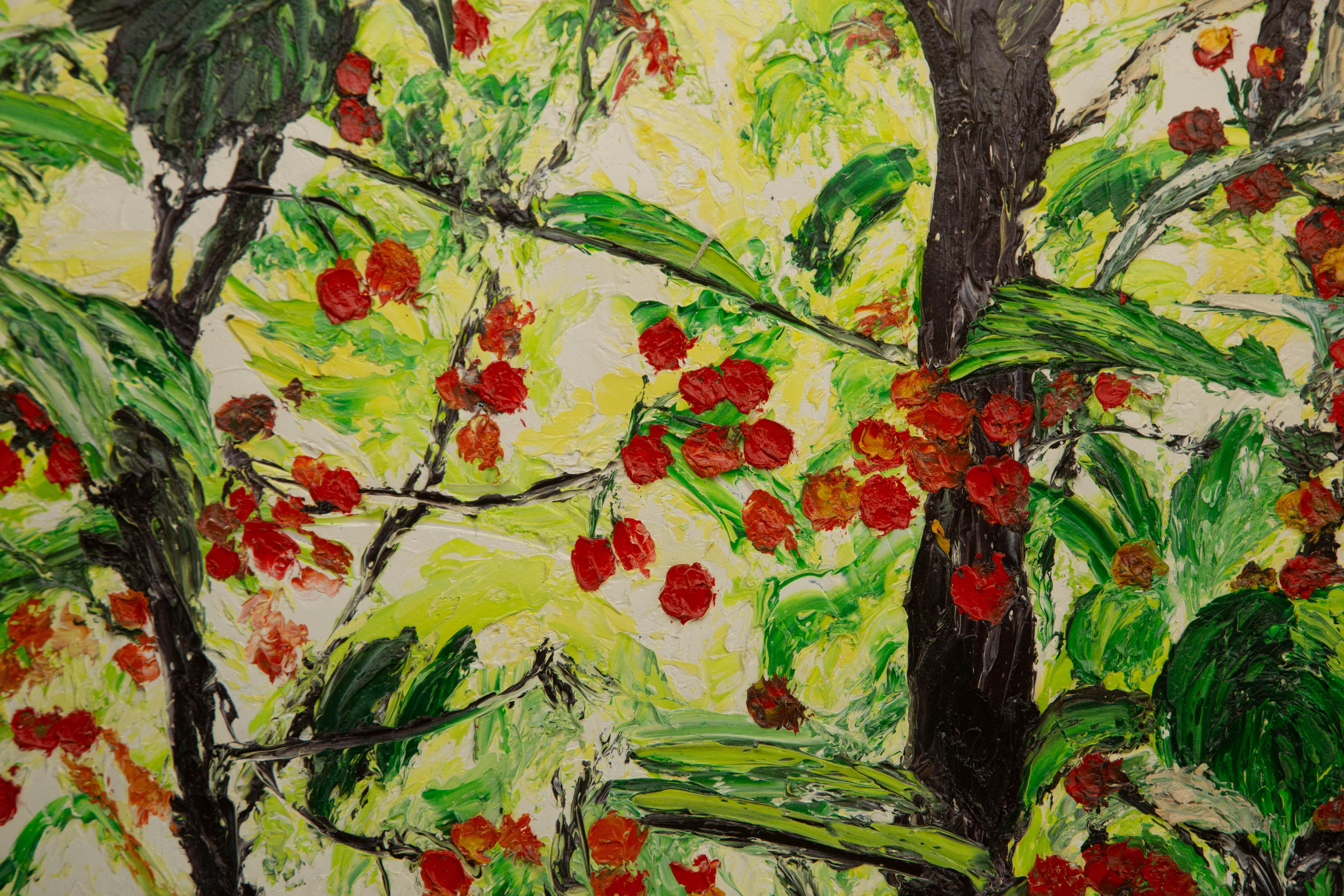 Ning Yu Landscape Original Oil On Canvas 