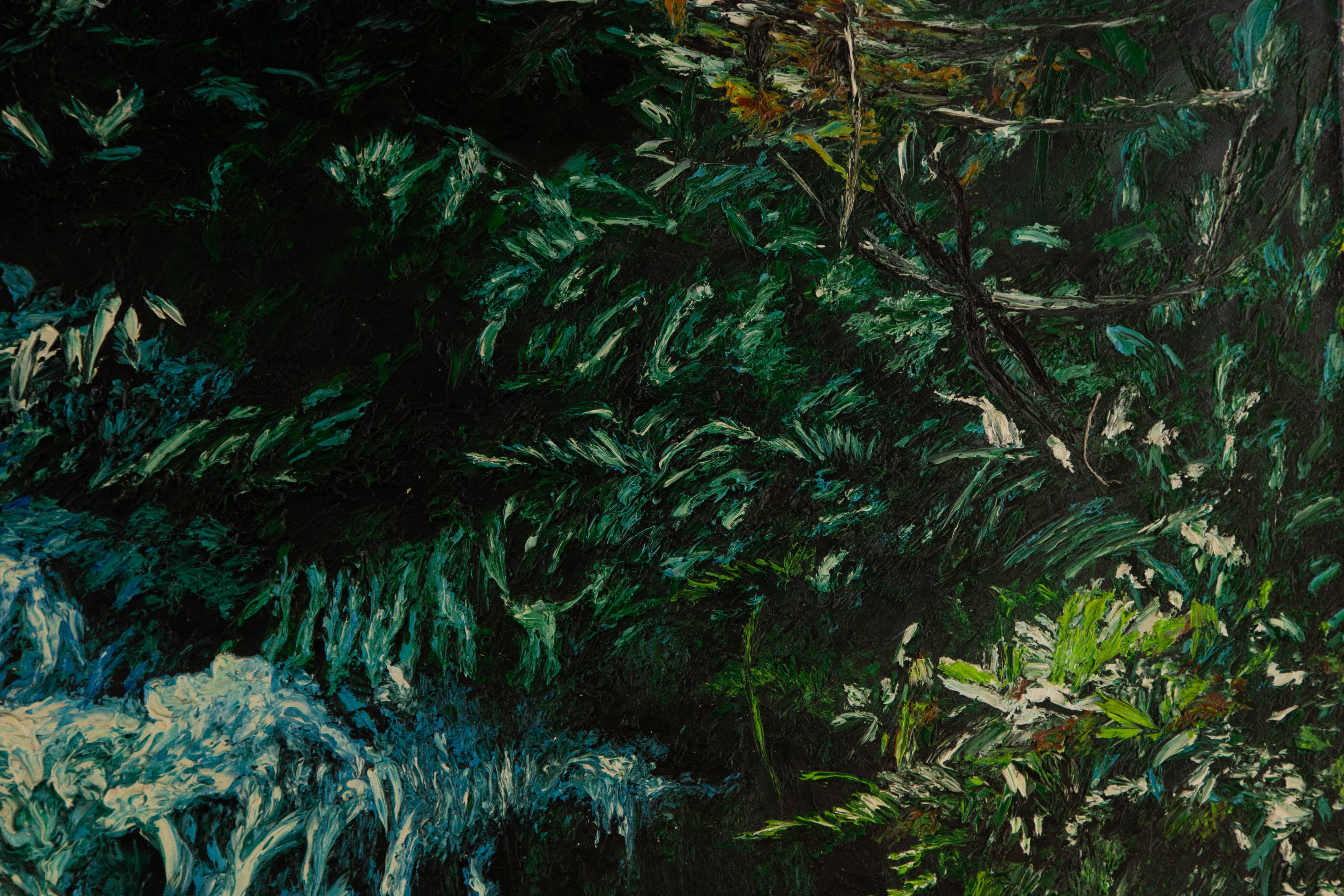 Ning Yu Landscape Original Oil On Canvas 