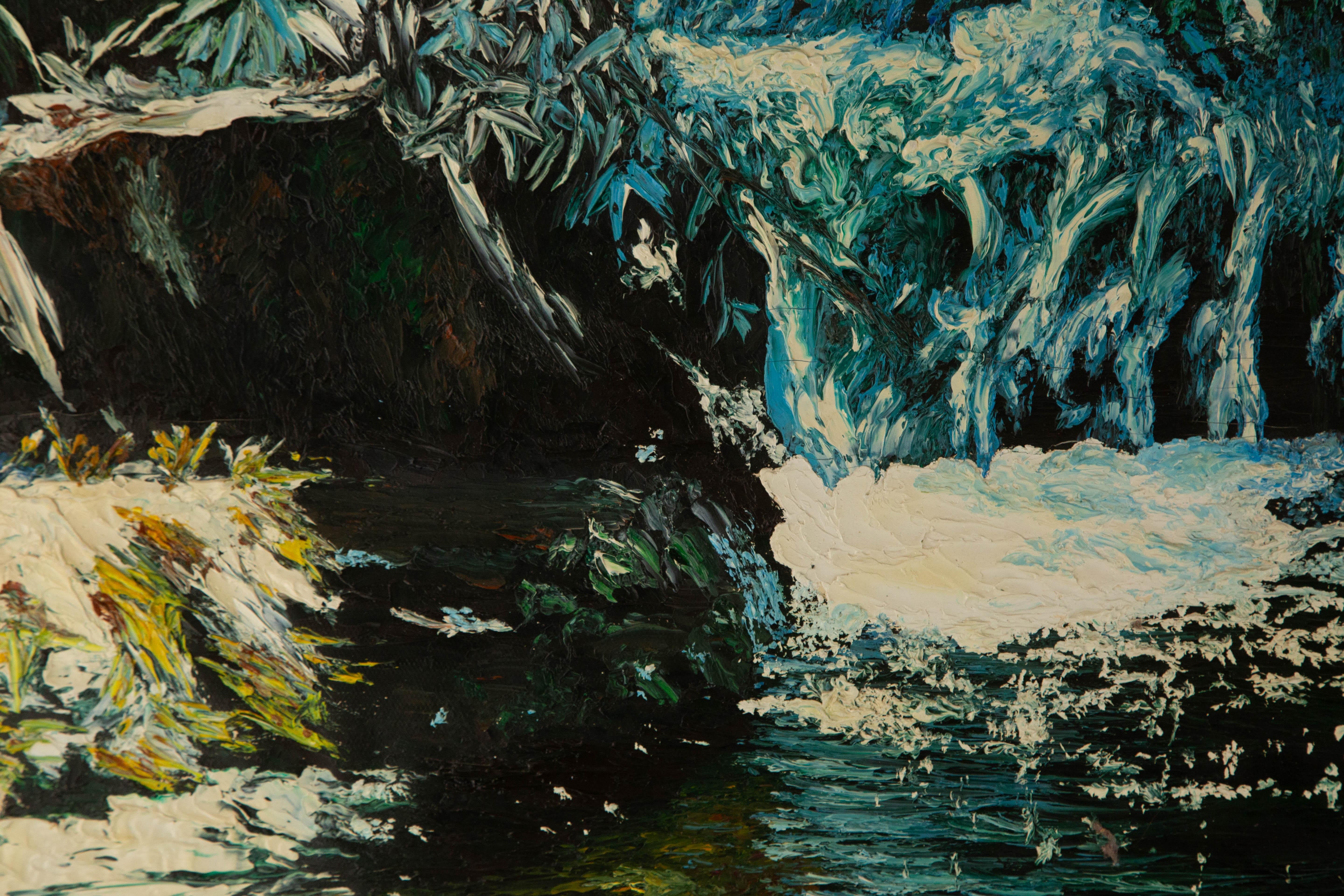 Ning Yu Landscape Original Oil On Canvas 