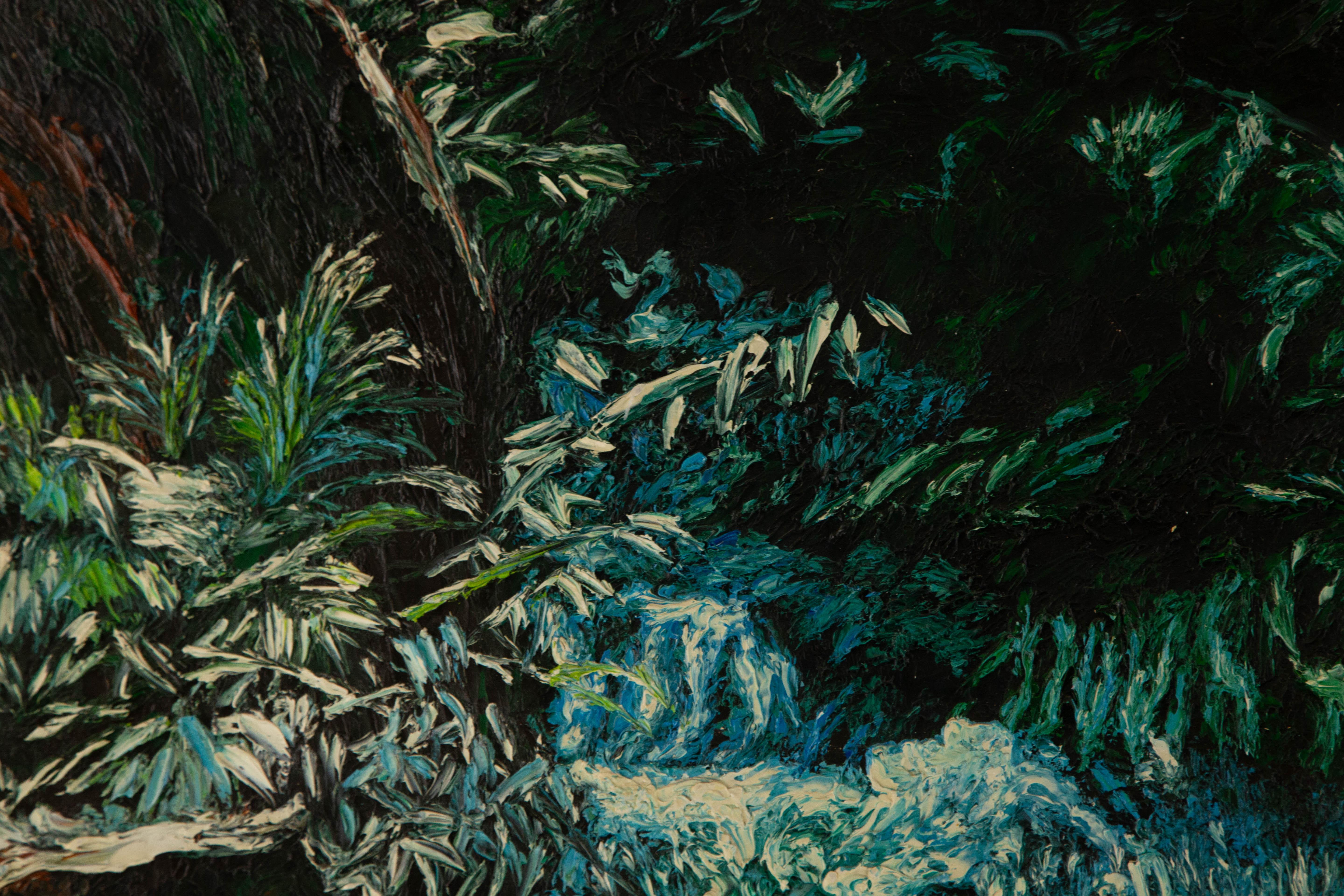 Ning Yu Landscape Original Oil On Canvas 