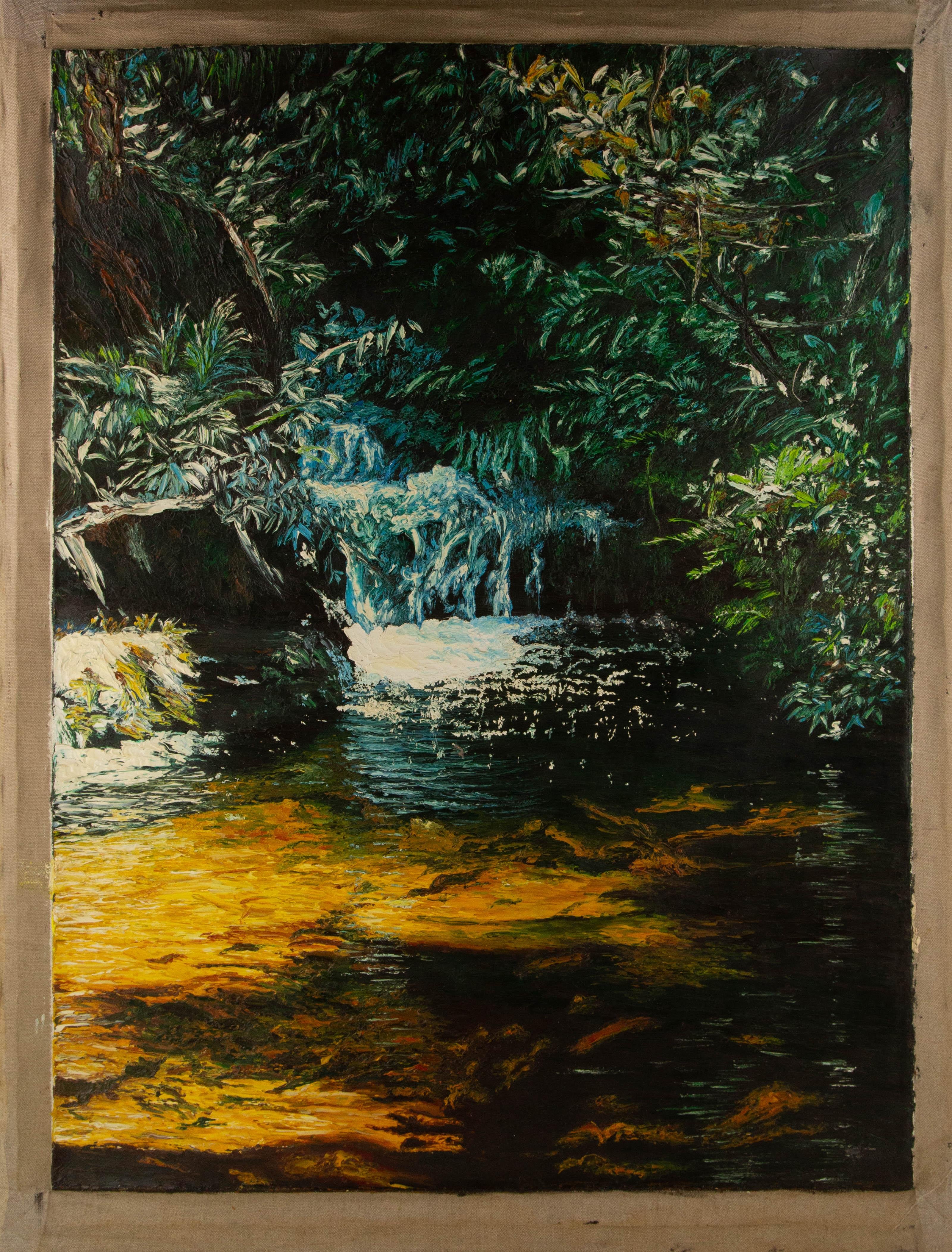 Ning Yu Landscape Original Oil On Canvas 