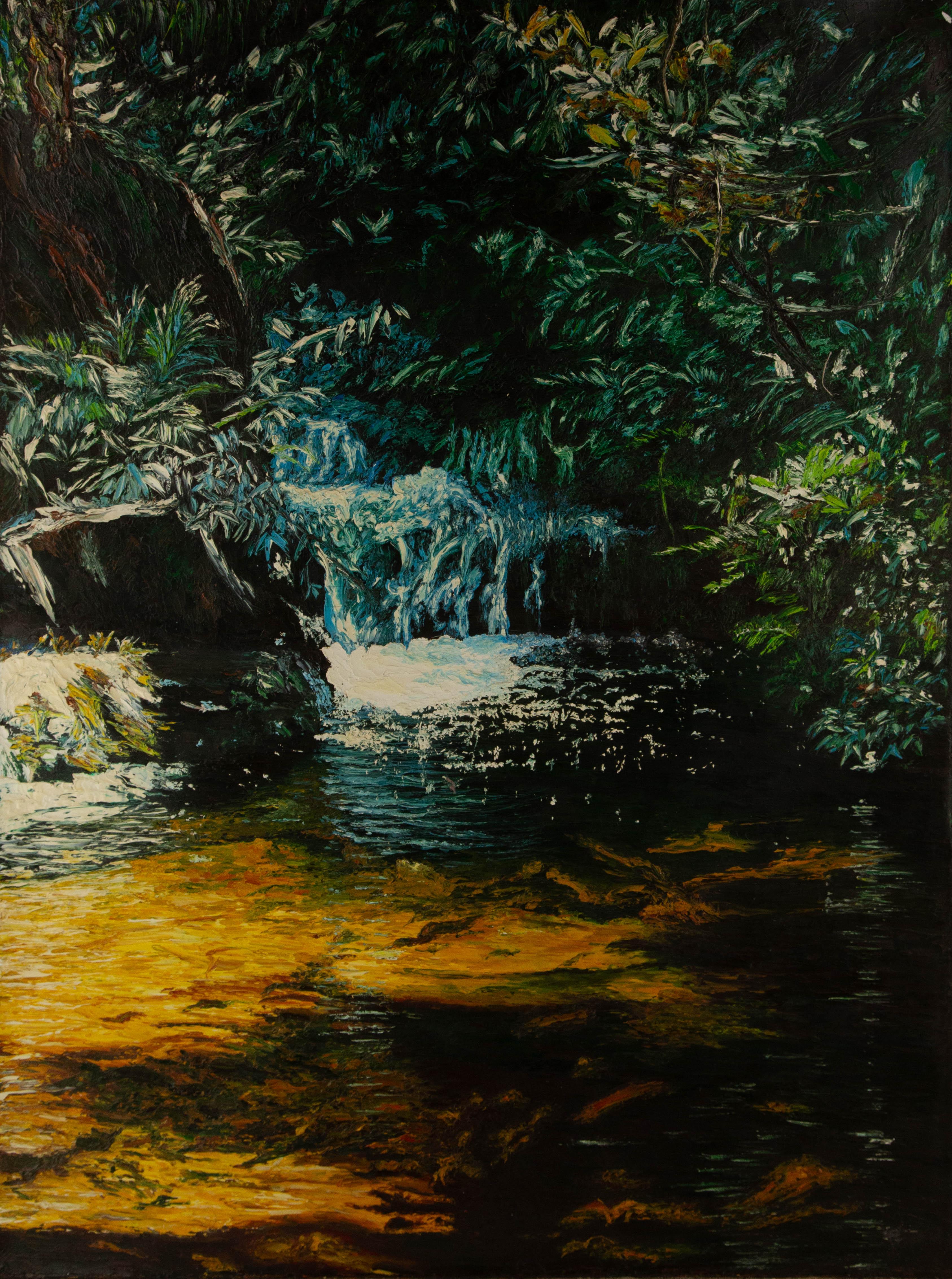 Ning Yu Landscape Original Oil On Canvas 