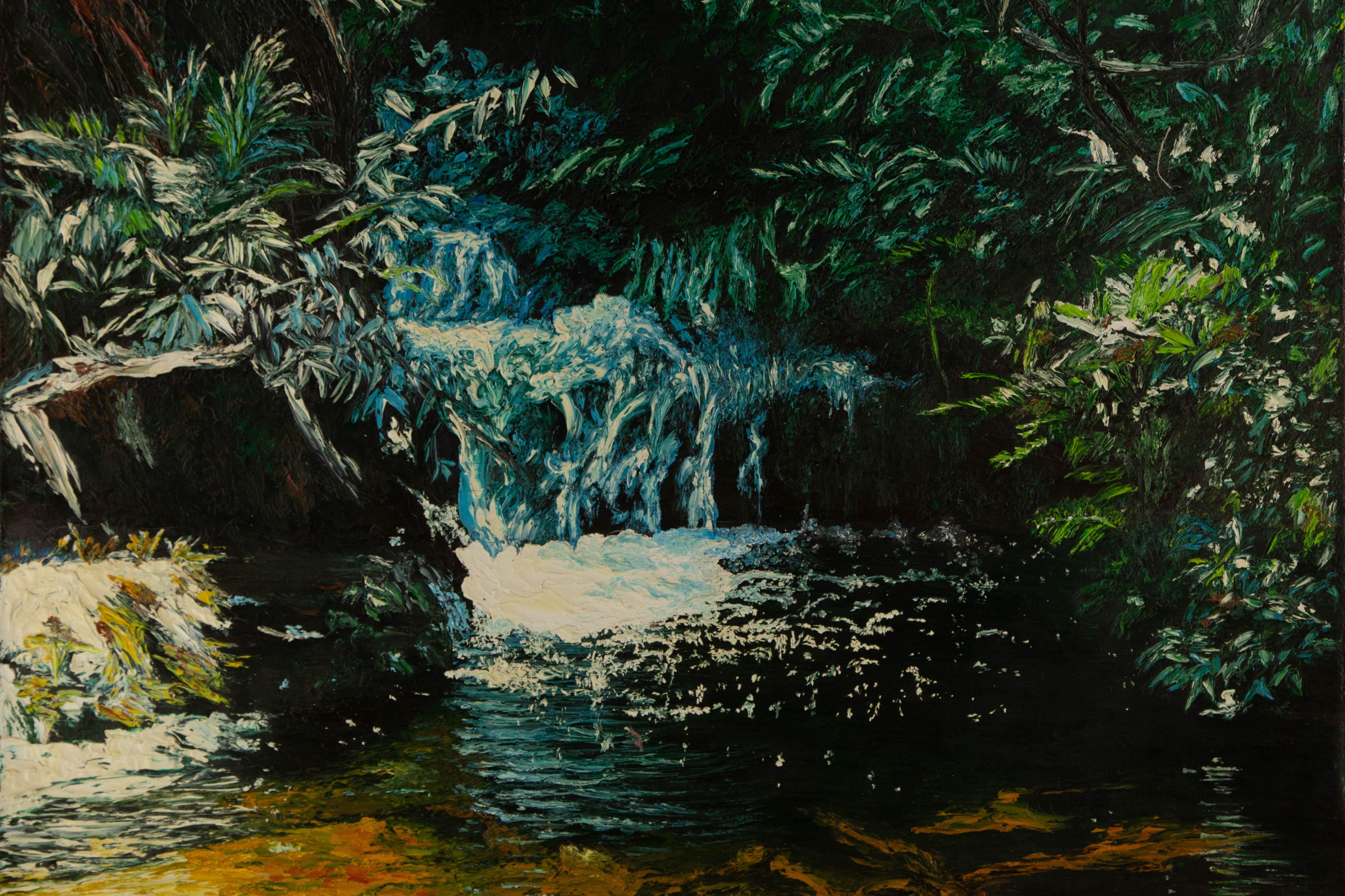 Ning Yu Landscape Original Oil On Canvas 
