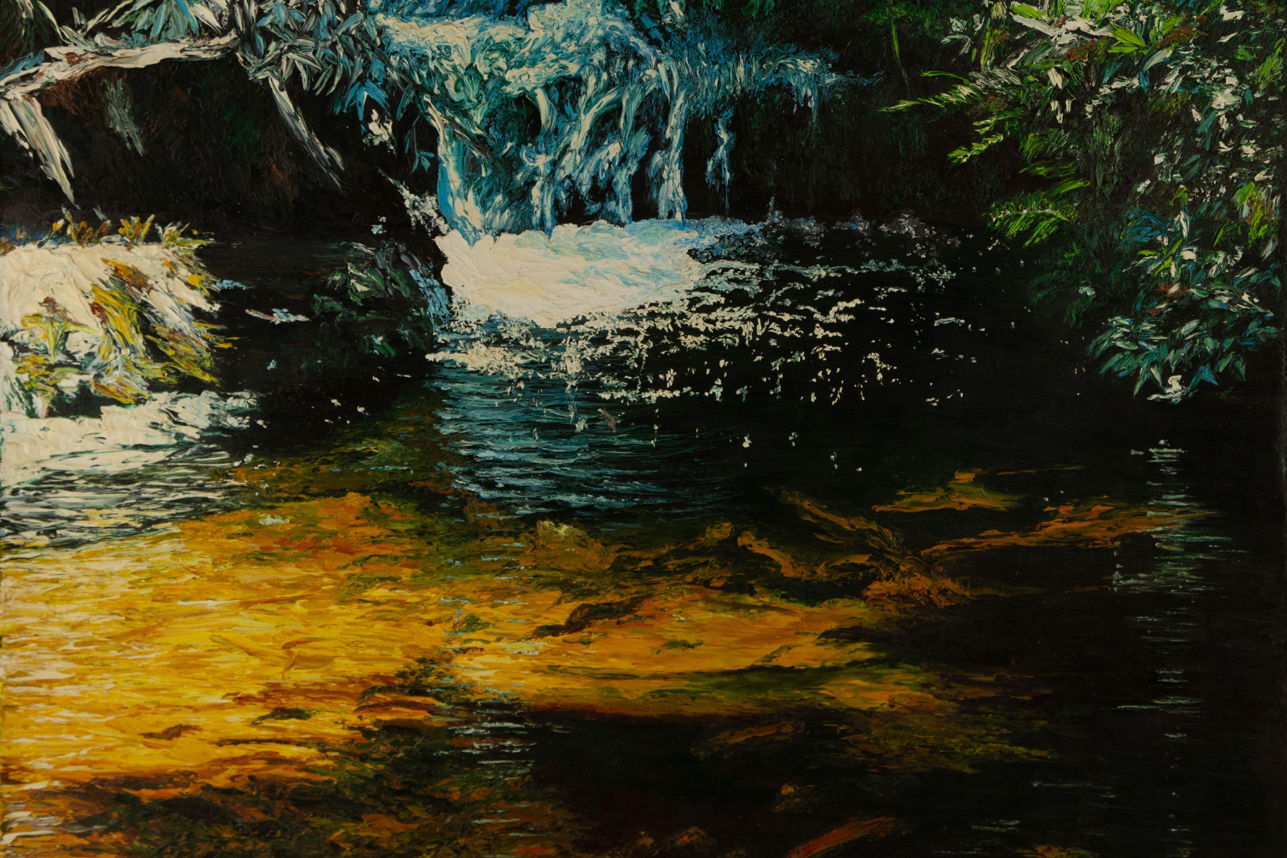 Ning Yu Landscape Original Oil On Canvas 