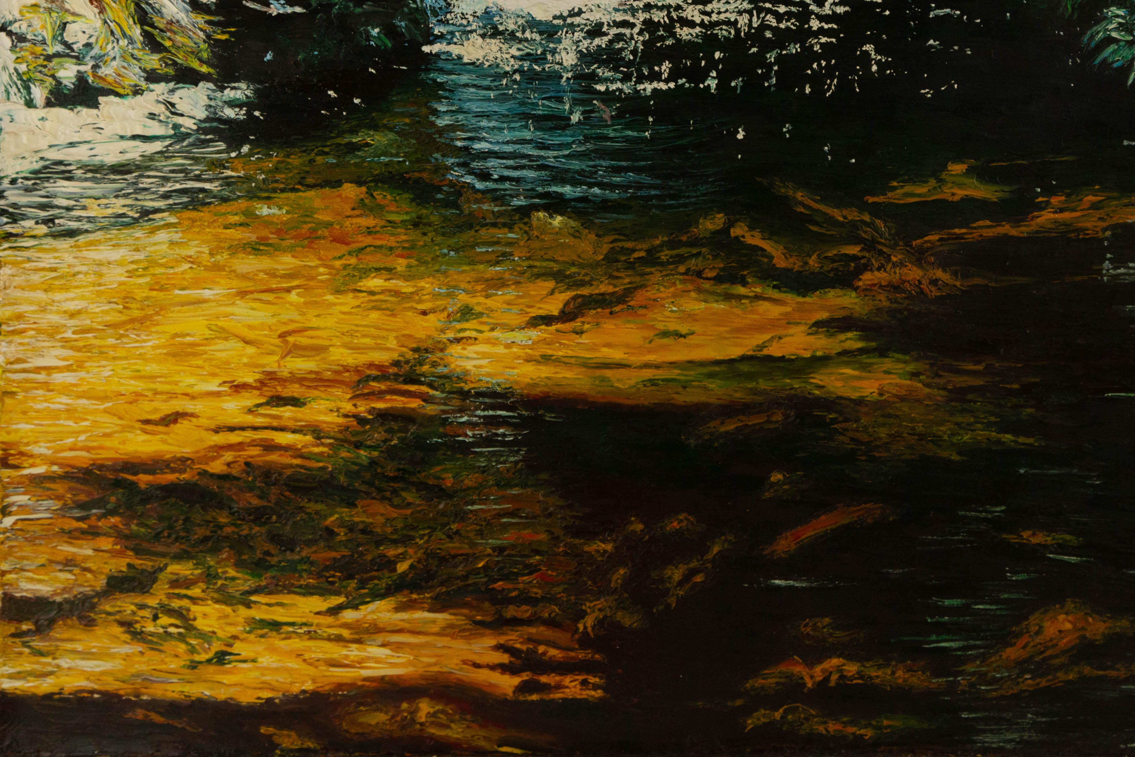 Ning Yu Landscape Original Oil On Canvas 