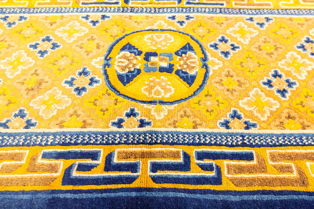 Chinese Ningxia Rug Golden Yellow For Sale