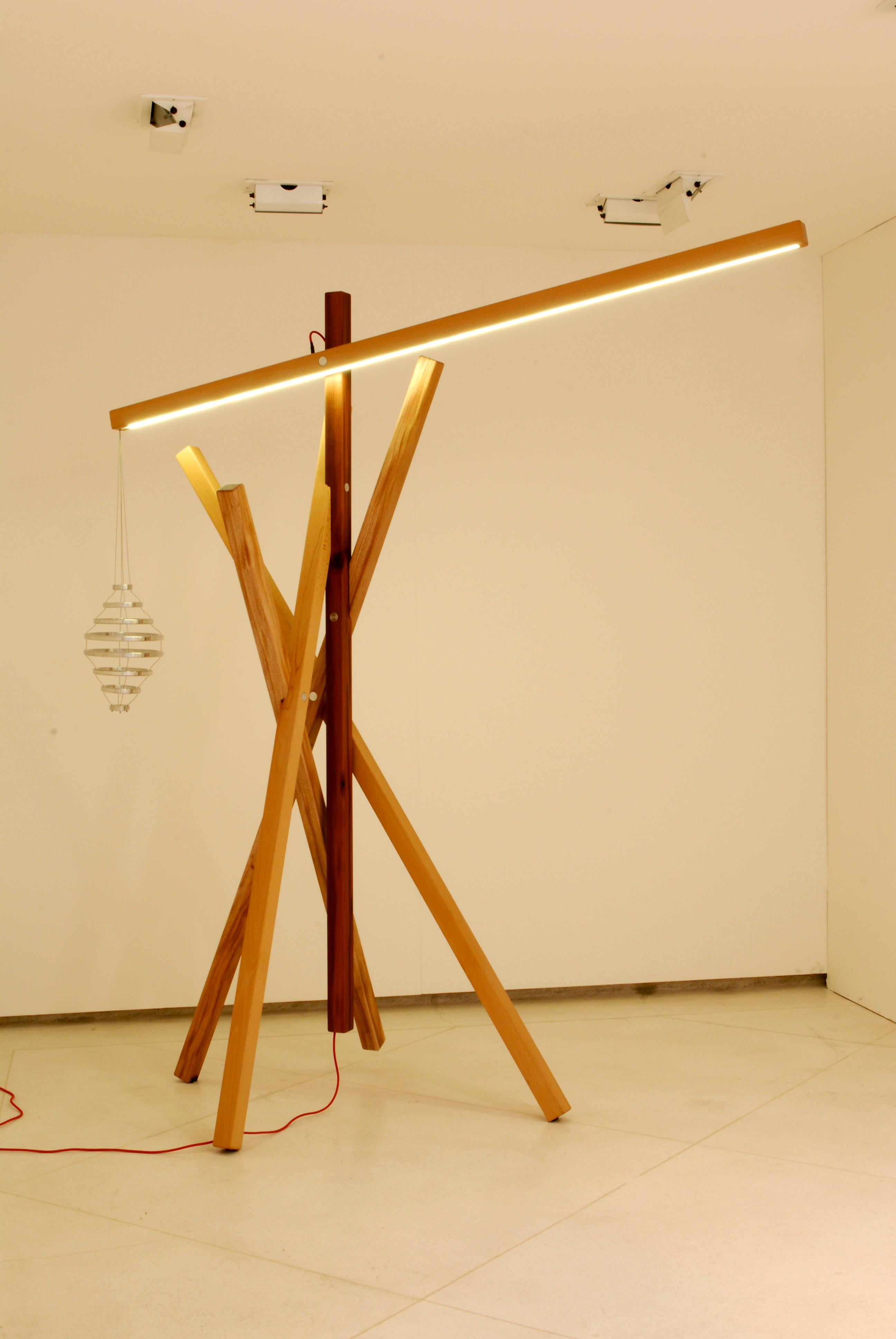 Ninho floor lamp by Mameluca
Material: maçaranduba, african mahogany, faya
Dimensions: D 220x W 100 x H 190 cm

All our lamps can be wired according to each country. If sold to the USA it will be wired for the USA for instance.

In order to