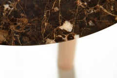 Ninna Round Table by Carlo Contin with Ash Wood and Marble Top