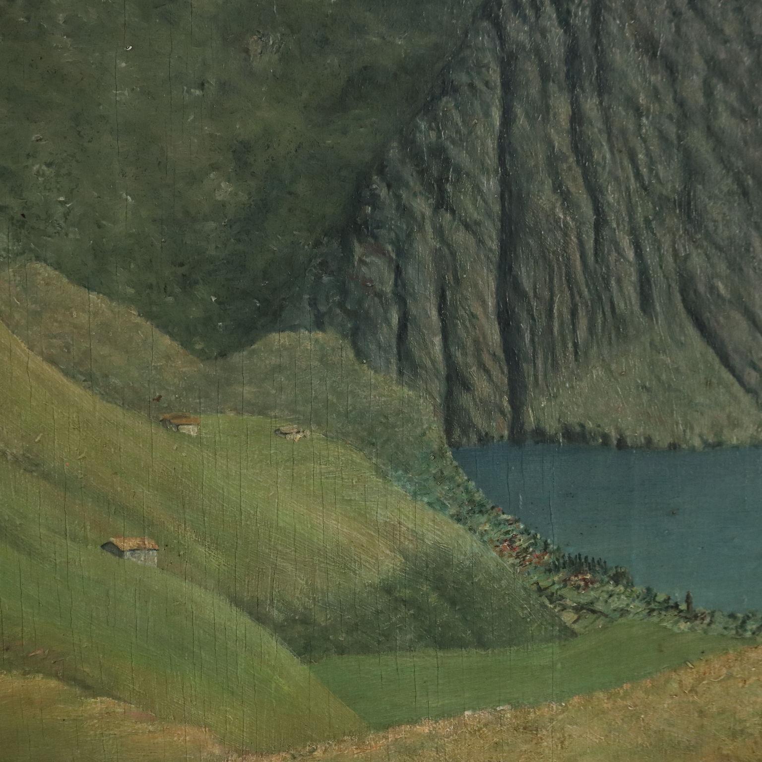 Mountain Landscape 1932 - Other Art Style Painting by Nino Bertocchi