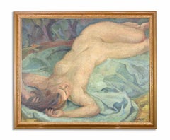 Lying Woman - Oil on Canvas by Nino Bertoletti - 1930/40s