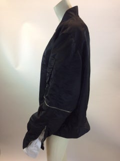 Nino Brand Black Nylon Bomber Jacket
