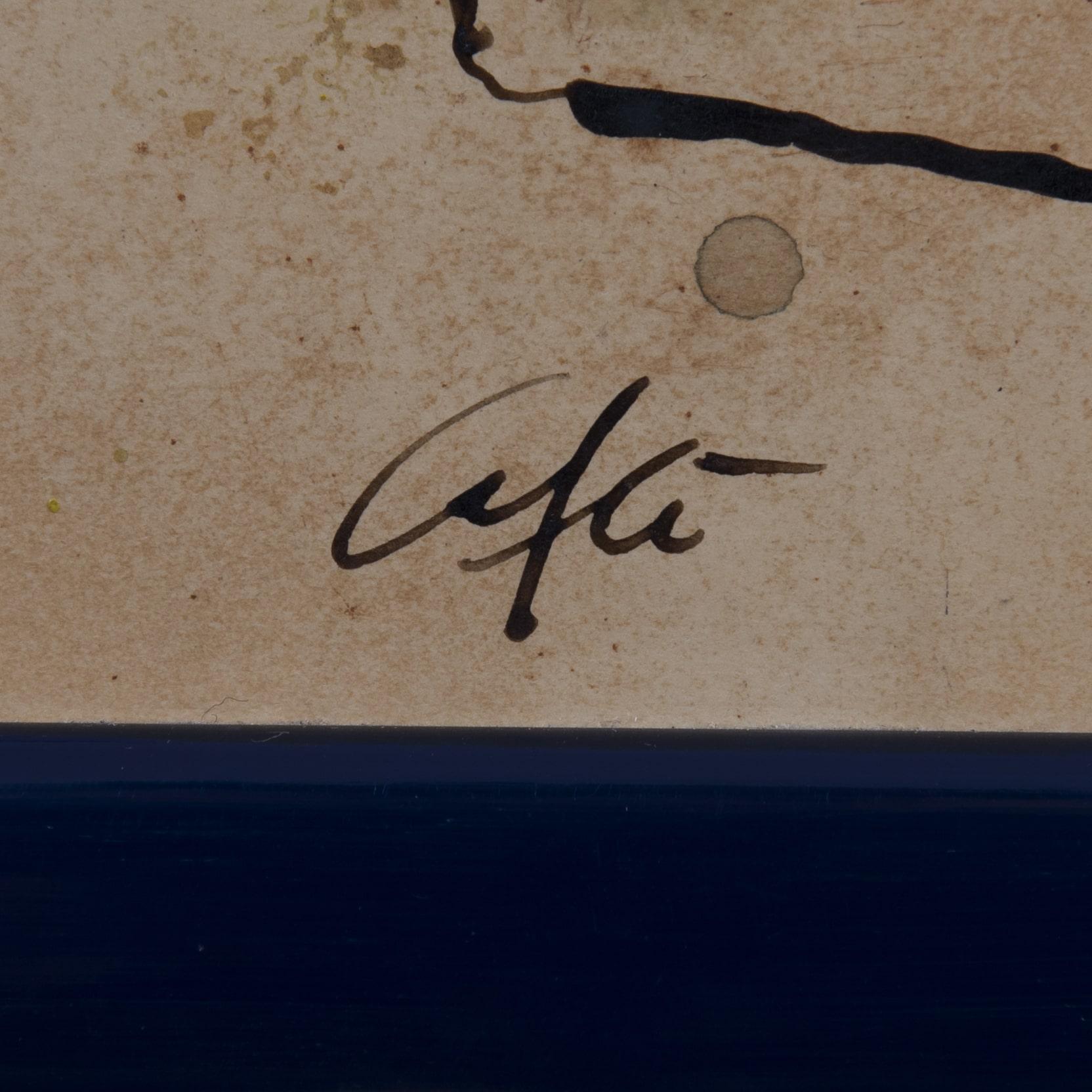 1960s Italian Signed  Abstract Painting For Sale 2