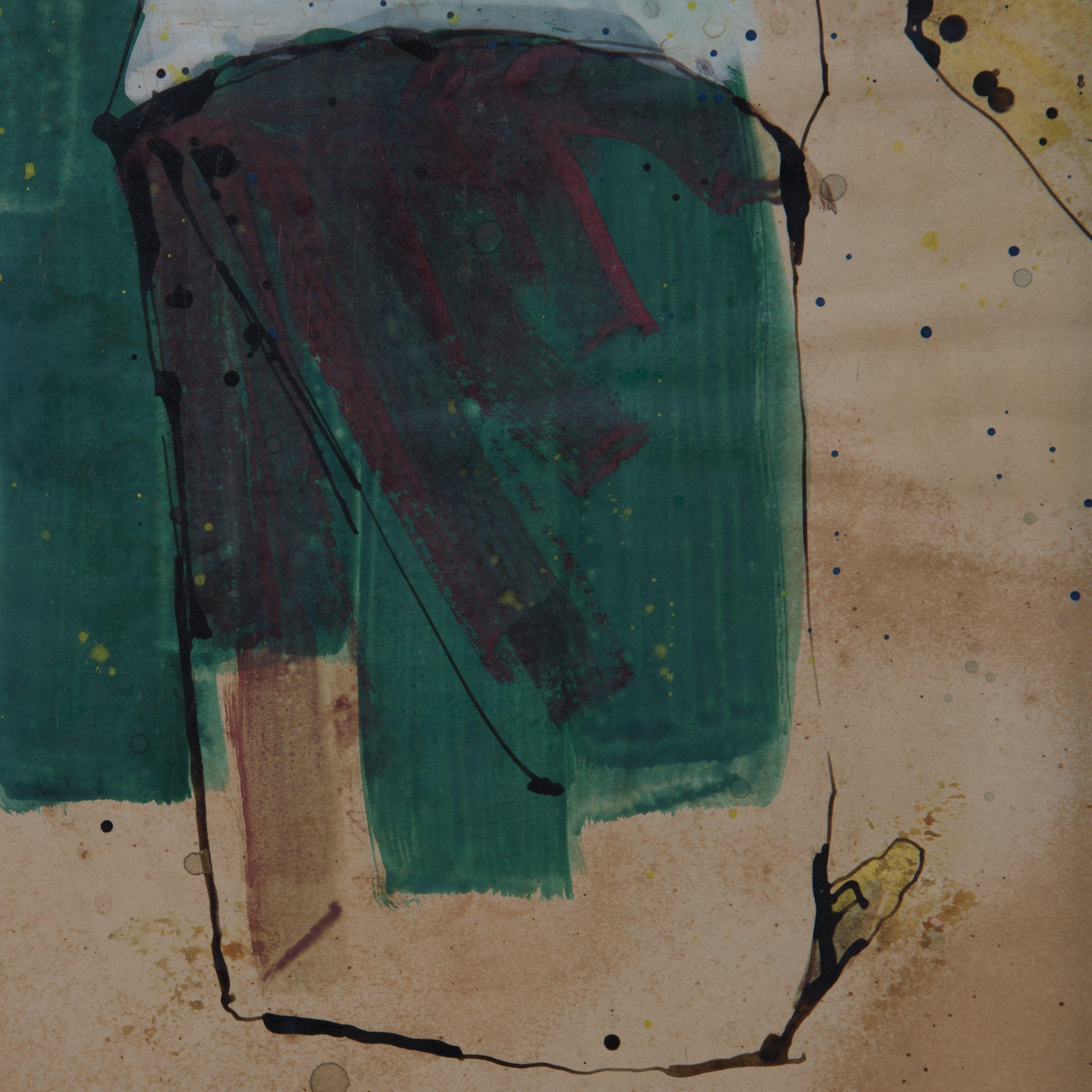 1960s Italian Signed  Abstract Painting For Sale 5