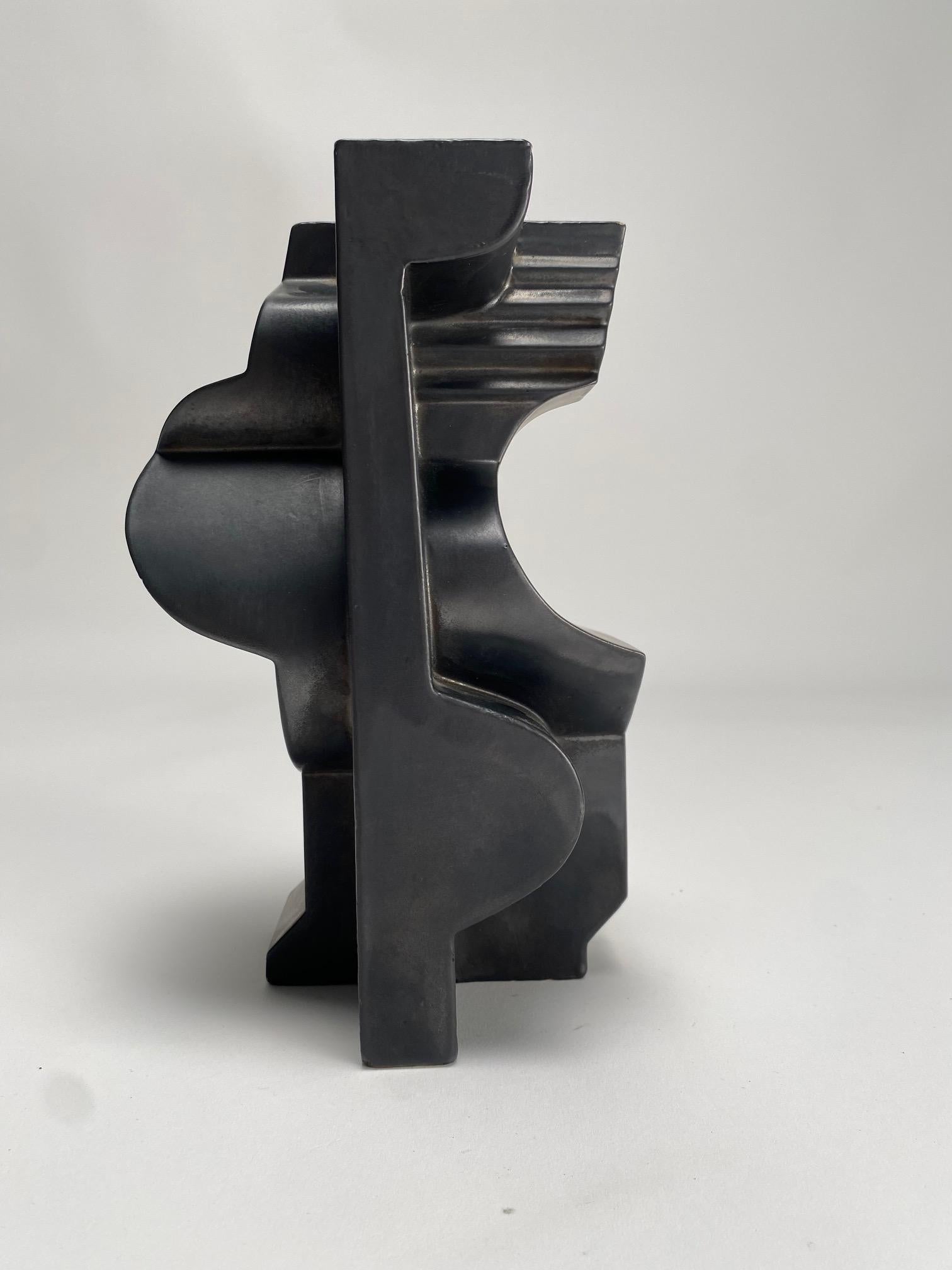 Sculpture abstraite en céramique émaillée de Nino Caruso, Italie, 1974 en vente 2