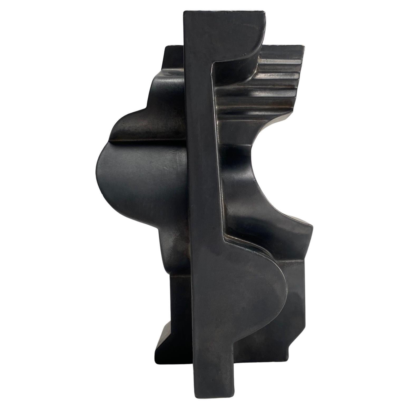 Nino Caruso ( Tripoli 1928 - Rome 2017 )
Abstract Sculpture in Black Glazed Ceramic. 1974, Signed and dated under the base.

Italian ceramist, sculptor and designer, Nino Caruso was one of the protagonists of Italian artistic and creative life in
