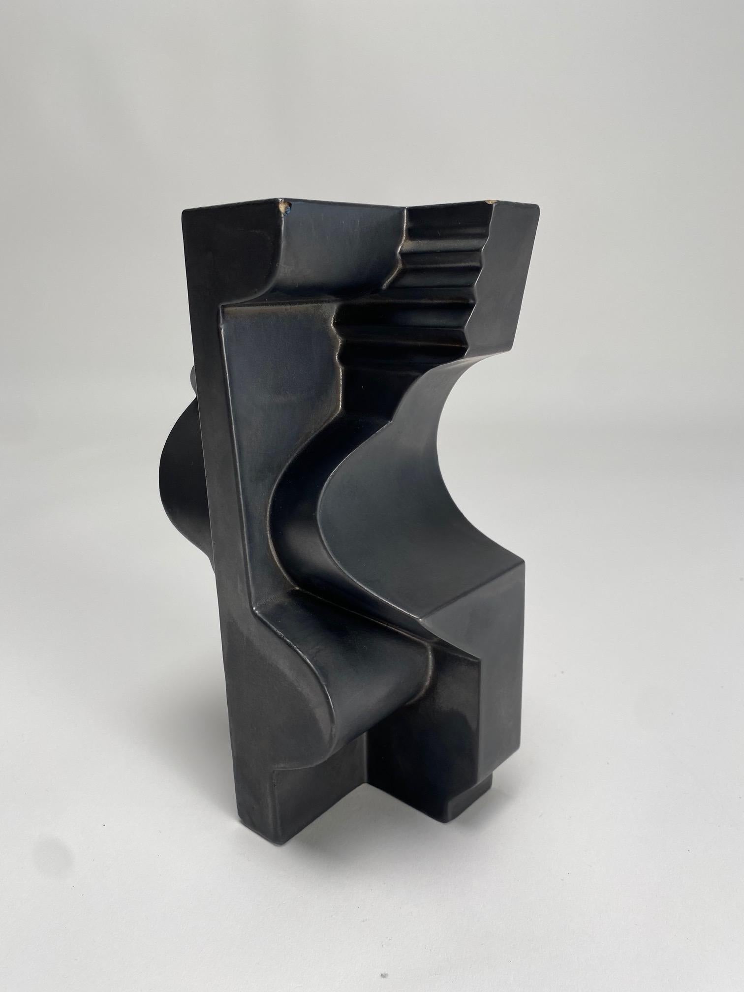 Sculpture abstraite en céramique émaillée de Nino Caruso, Italie, 1974 en vente 1
