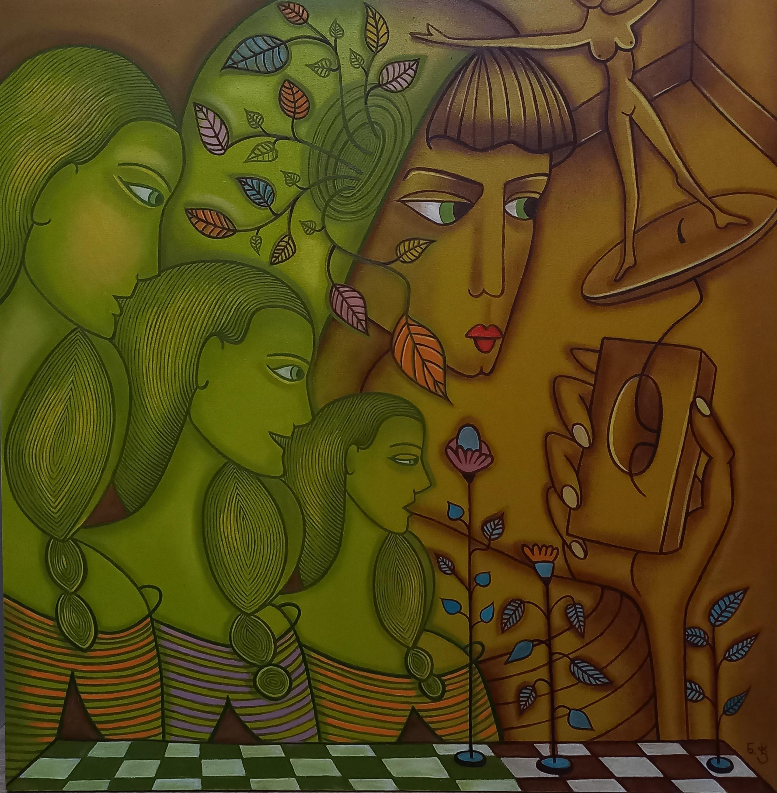 Georgianische zeitgenössische Kunst von Nino Chichinadze – Expectation