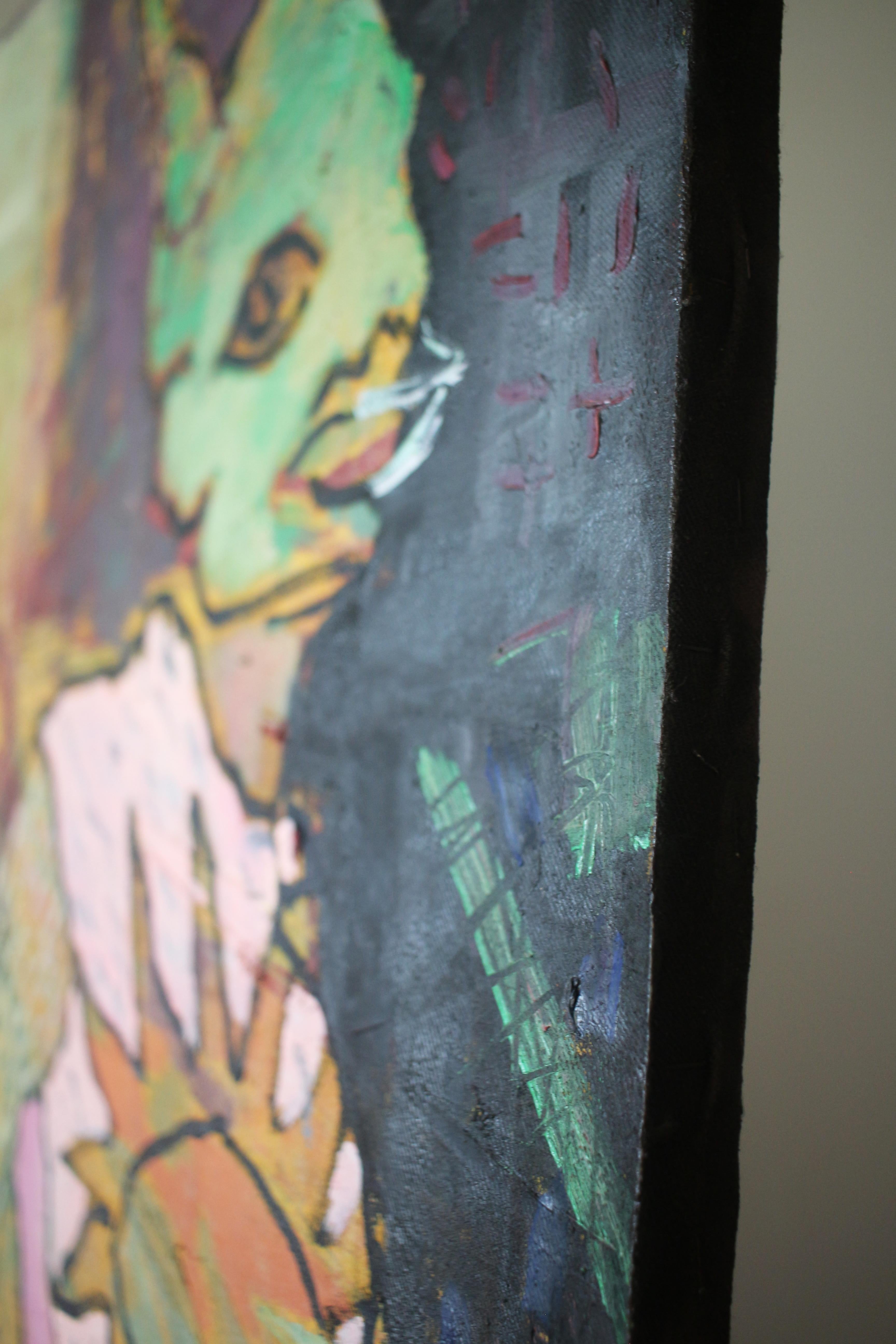 Arte georgiano contemporáneo de Nino Eliashvili - Llama Gemela en venta 1