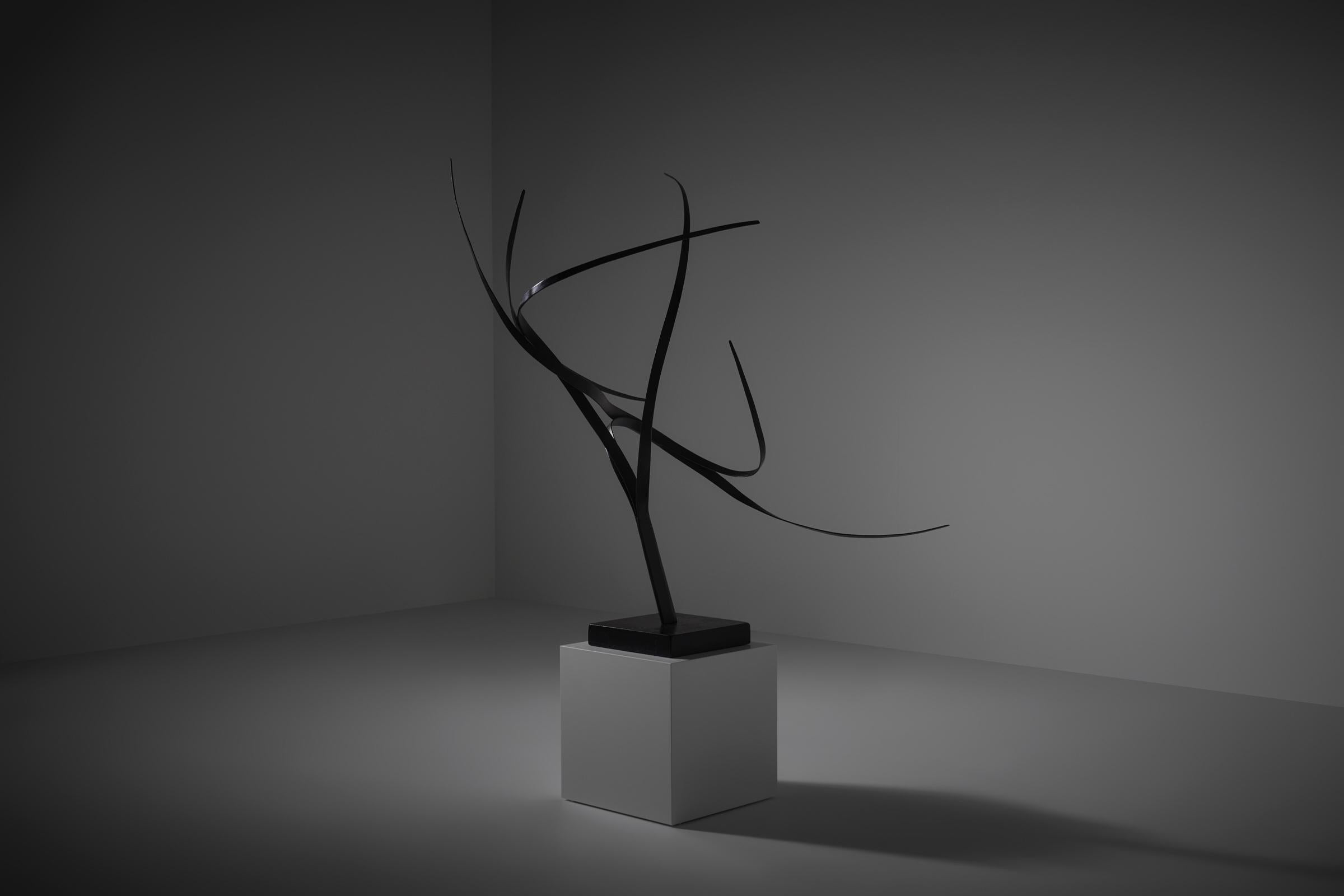 Abstrakte schmiedeeiserne Skulptur von Nino Franchina, Italien 1960er Jahre im Angebot 3