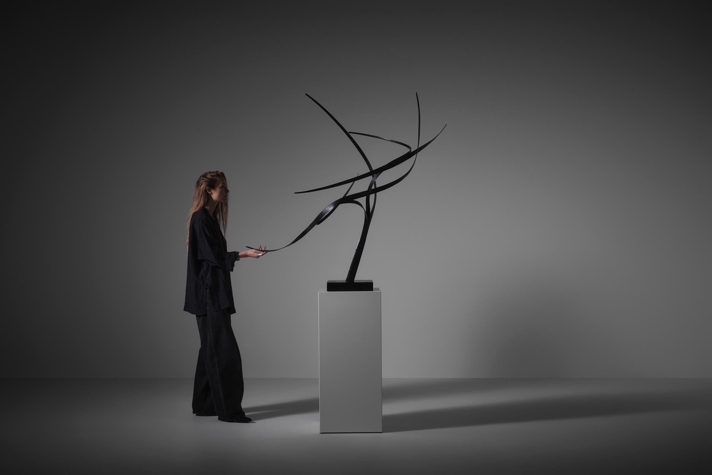 Abstrakte schmiedeeiserne Skulptur von Nino Franchina, Italien 1960er Jahre im Angebot 1