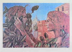Liebespaar - Lithographie von Nino La BARBERA - 1970er Jahre