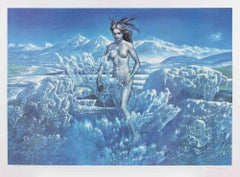 La nascita di Venere - Litografia di Nino La Barbera - Anni 
90