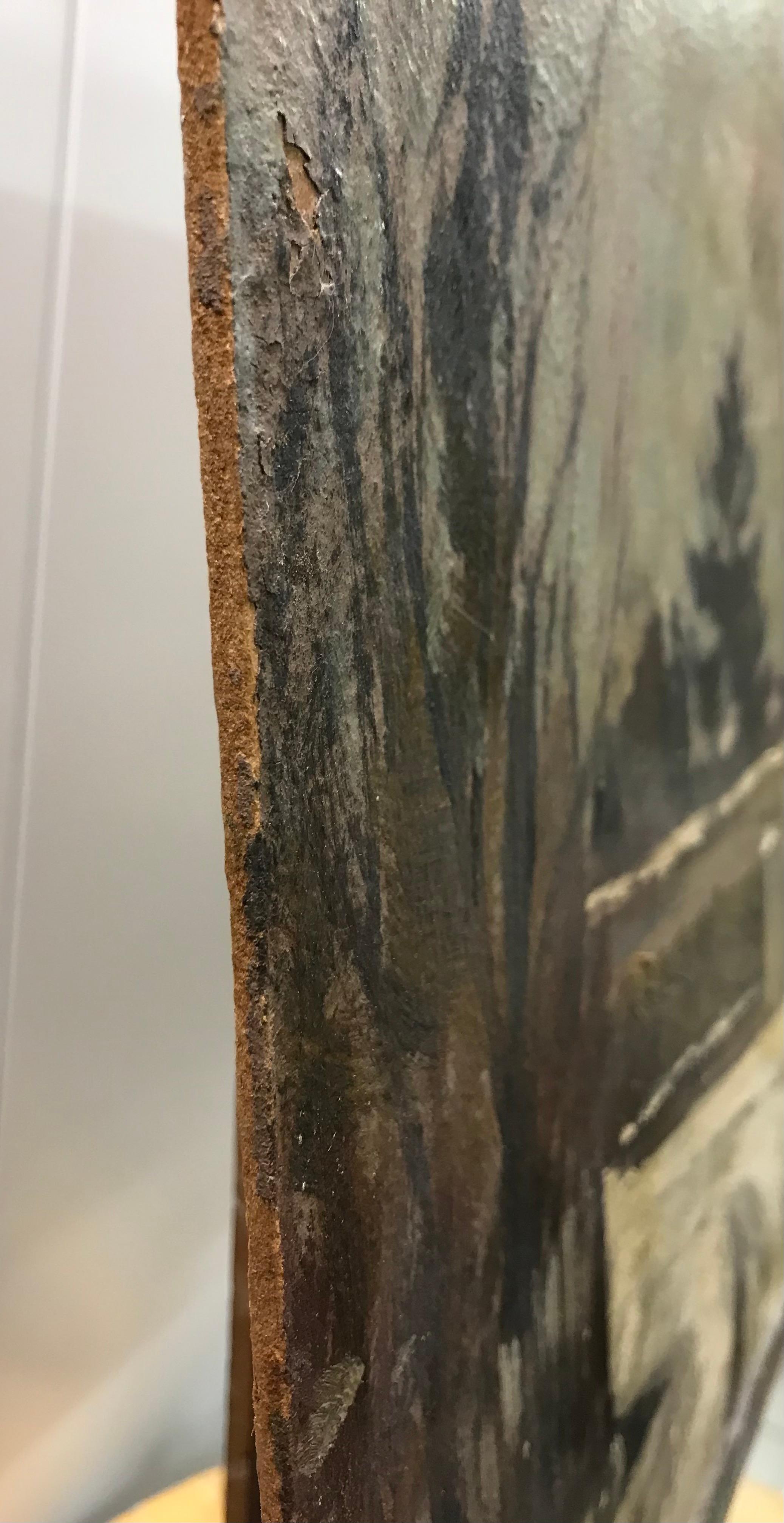 Paesaggio invernale di Nino Ronchi - Olio su tavola 34x43 cm in vendita 5