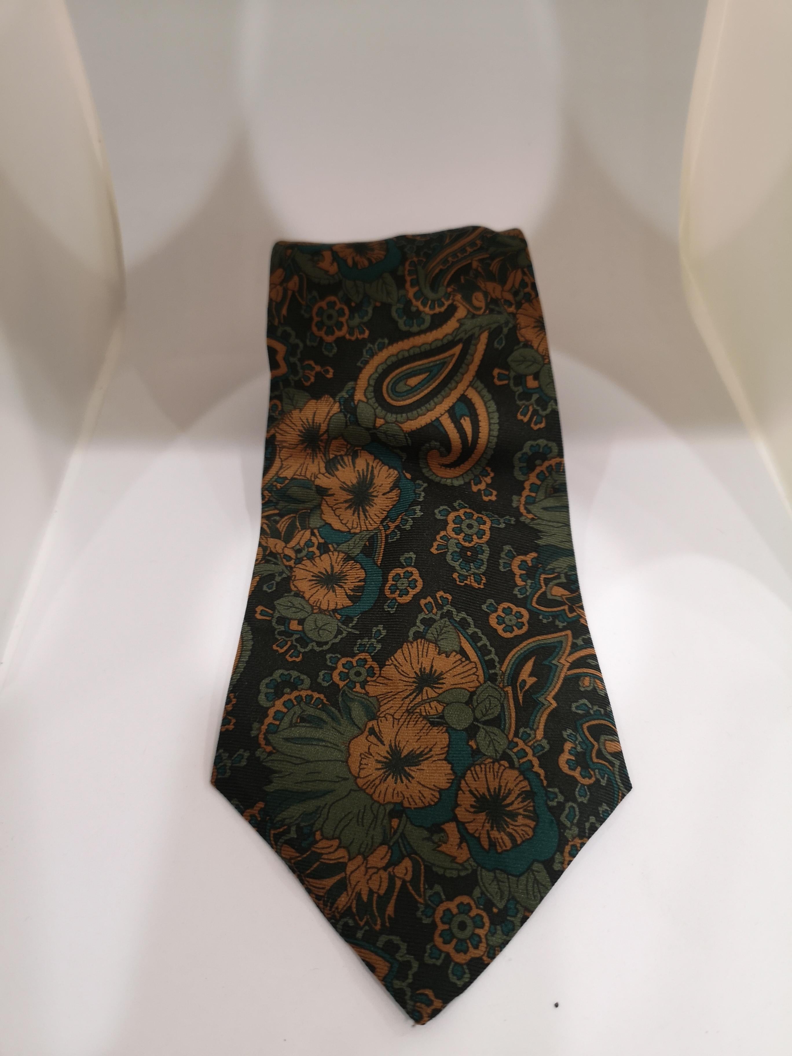 Black Nino Salzano multicoloured silk tie