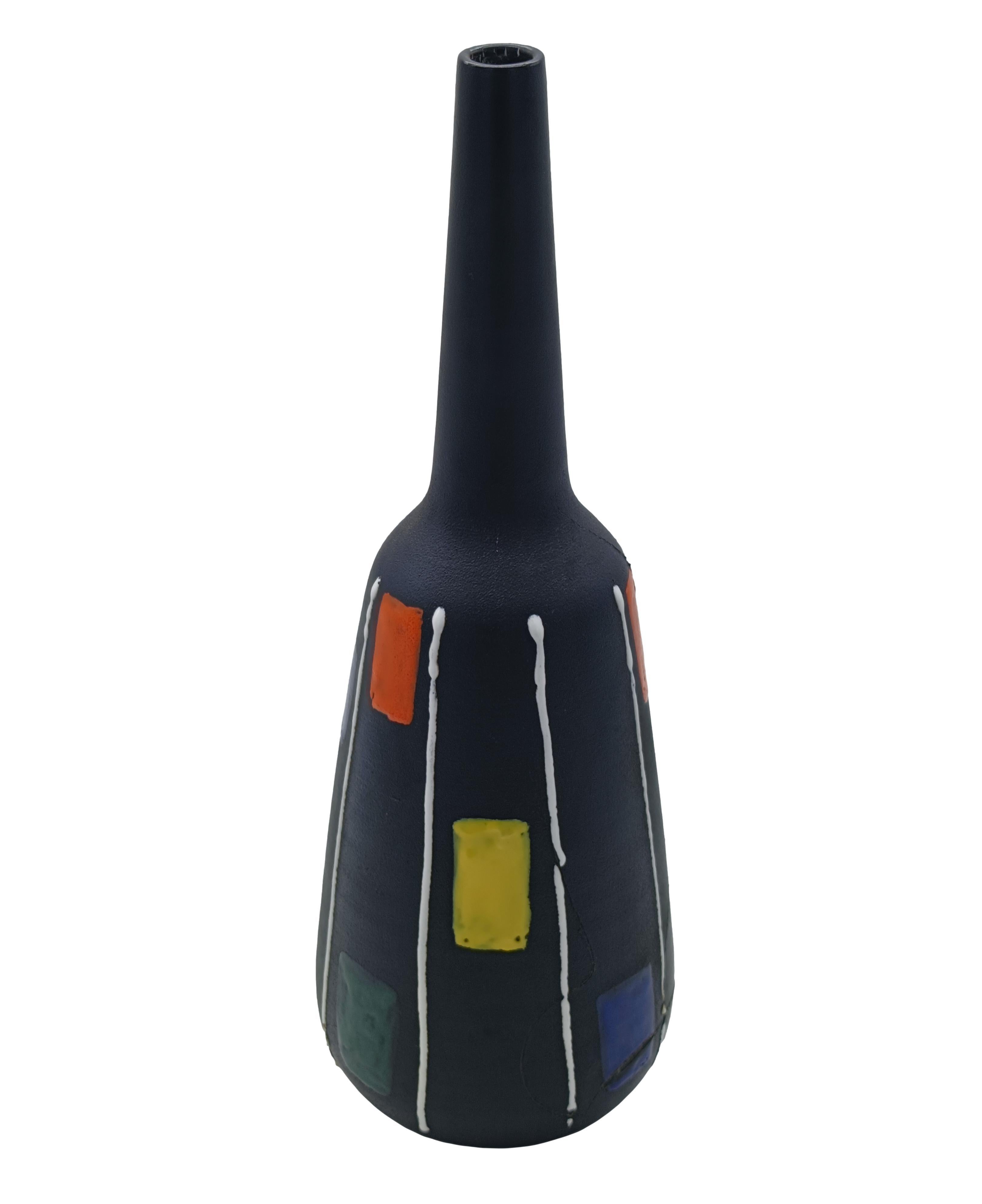 Mid-20th Century Nino Strada pour Deruta Attrib. Vase en céramique, Italie 1960 en vente