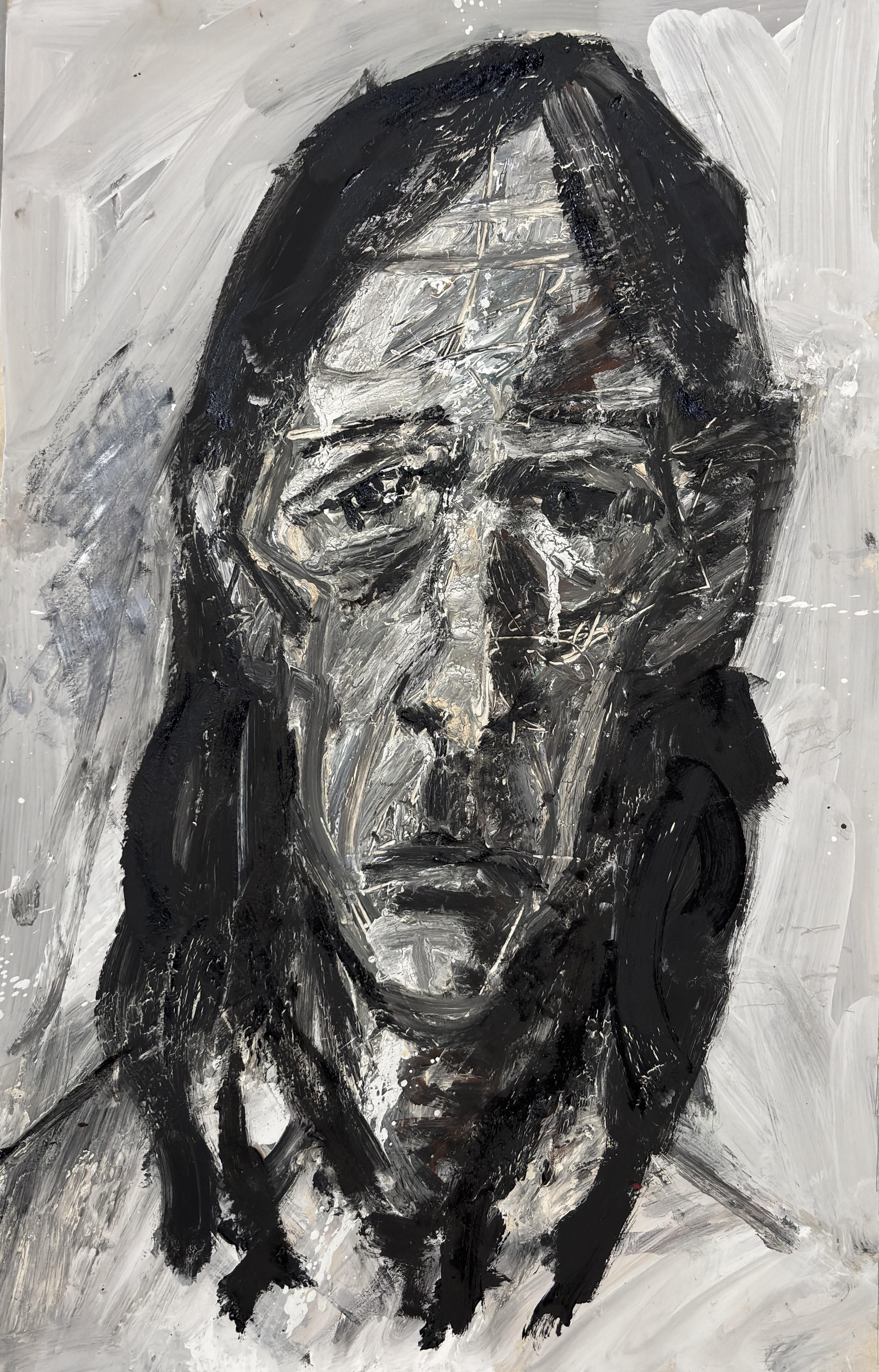 Technique mixte sur carton

Nino Tolomashvili est un peintre géorgien né en 2003 qui vit et travaille à Tbilissi, en Géorgie. Après avoir terminé sa scolarité, elle a poursuivi ses études à l'Académie nationale des arts de Tbilissi. Tout en se