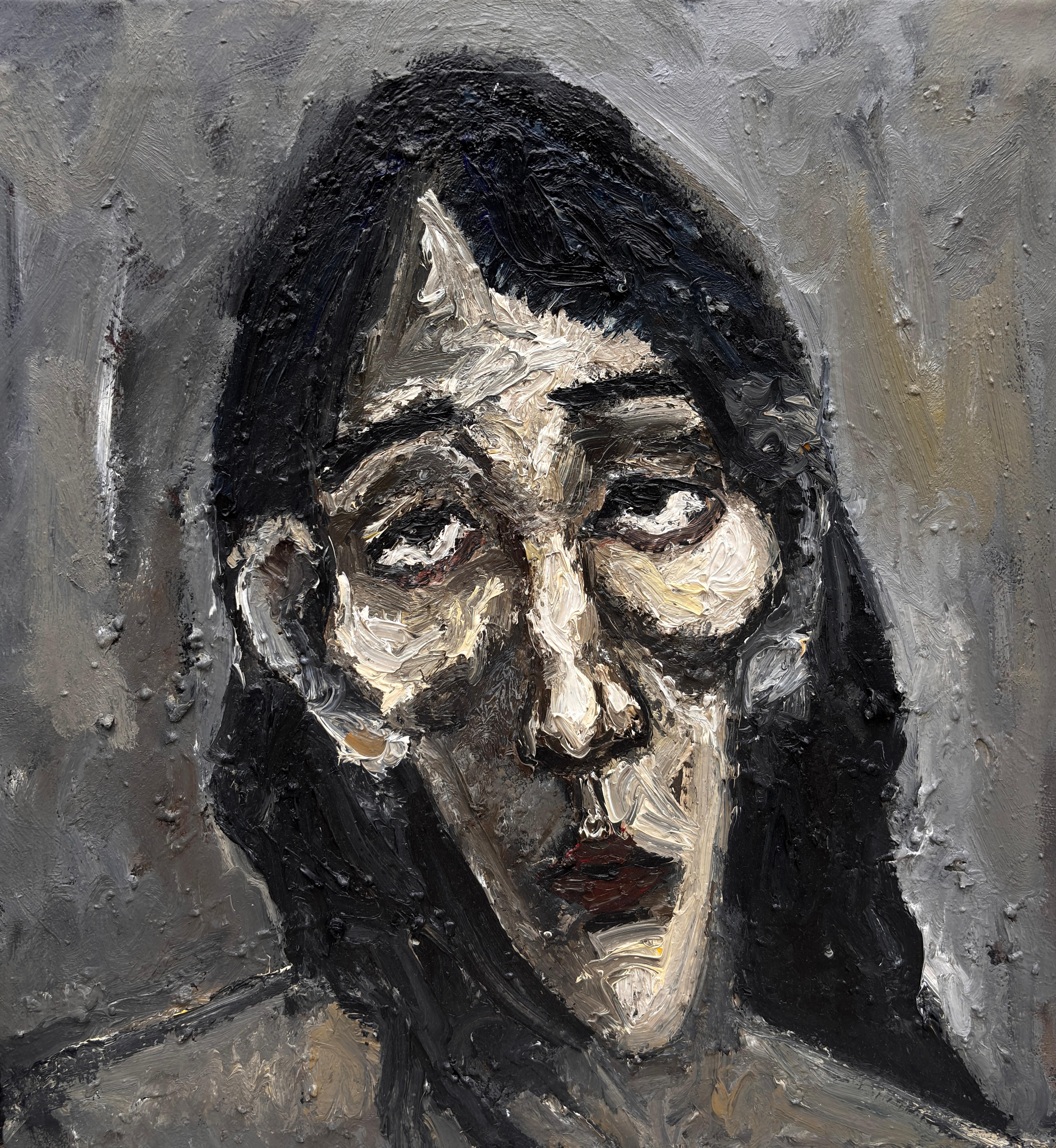 Mixed media on canvas

Nino Tolomashvili is a Georgian painter born in 2003 who lives and works in Tbilisi, Georgia. After completing her schooling, she pursued her studies at the Tbilisi State Academy of Arts. While focusing on painting, she
