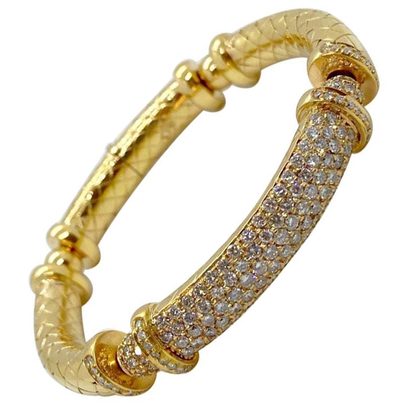 Nino Verita 18 Karat Rose Gold and 3.85 Carat Diamond Bracelet