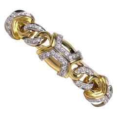 Vintage Nino Verita 18 Karat Yellow Gold and 5.03 Carat Diamond Bracelet