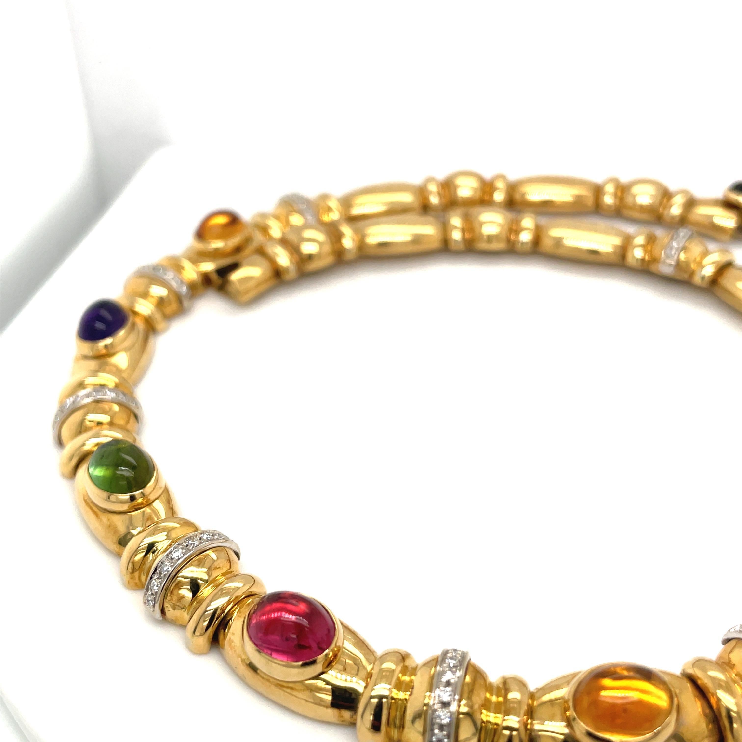 Men's Nino Verita 18kt. Yellow Gold Diamond .90ct. & Cabochon Semi Precious Necklace