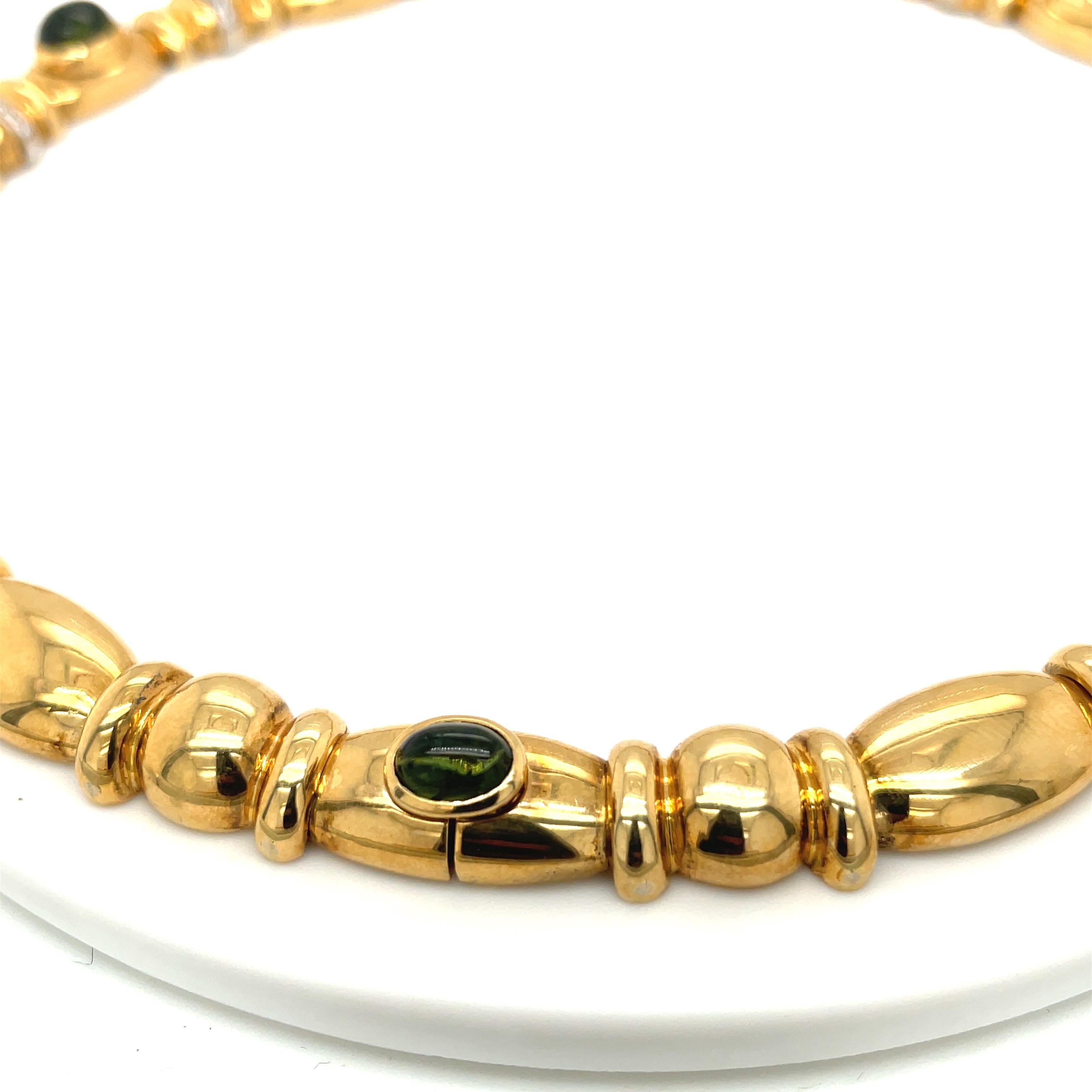 Nino Verita 18kt. Yellow Gold Diamond .90ct. & Cabochon Semi Precious Necklace 2