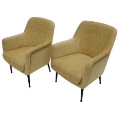 Nino Zoncada Midcentury Club Chairs from Stella, Maris ll Ocean Liner