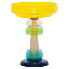 Niobe Vase by Ettore Sottsass, Hand-Blown Murano Glass, Memphis 1986, Italy