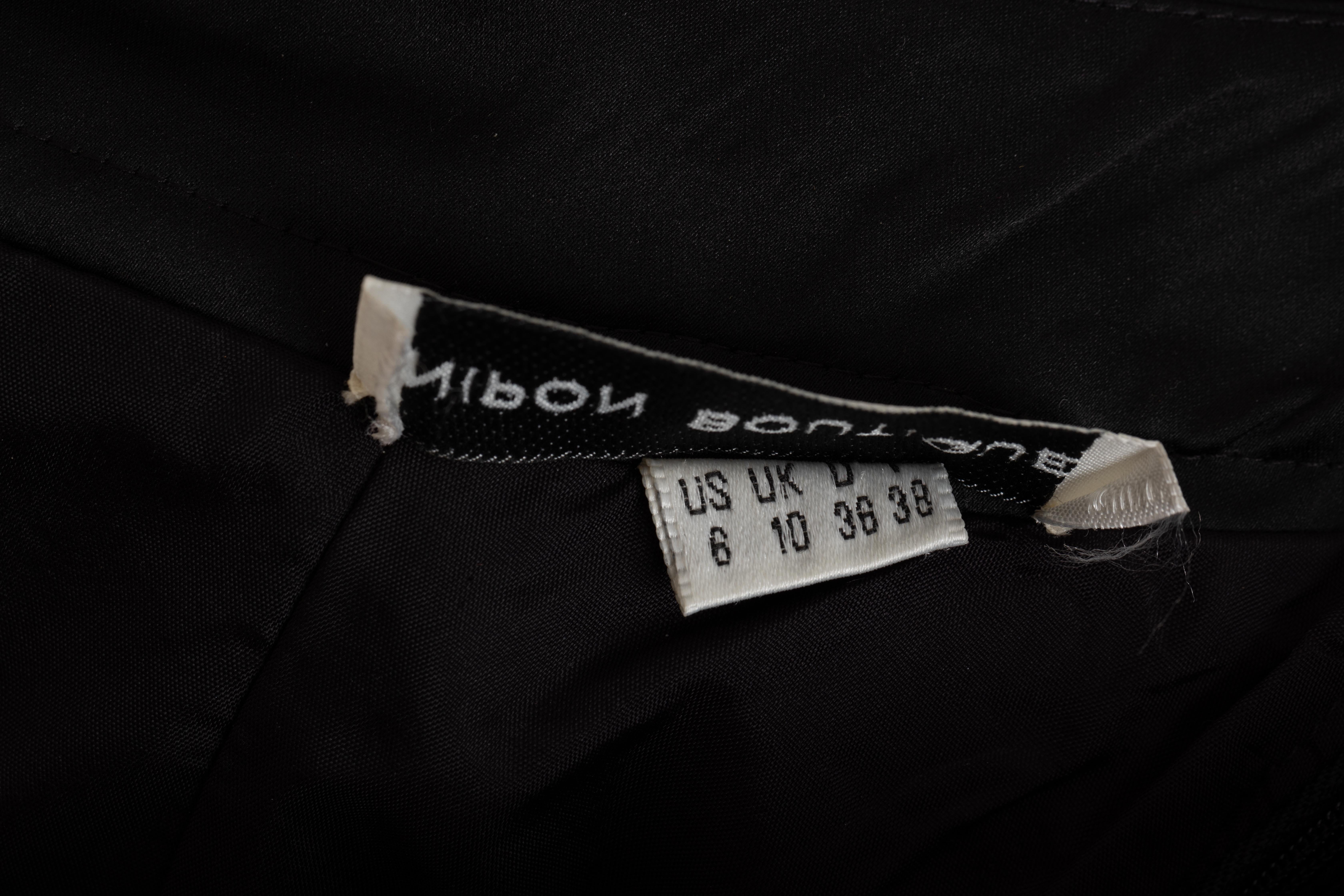 Nipon Boutique Black Velvet Halter Dress with Satin Ribbon   Size US 6 For Sale 5