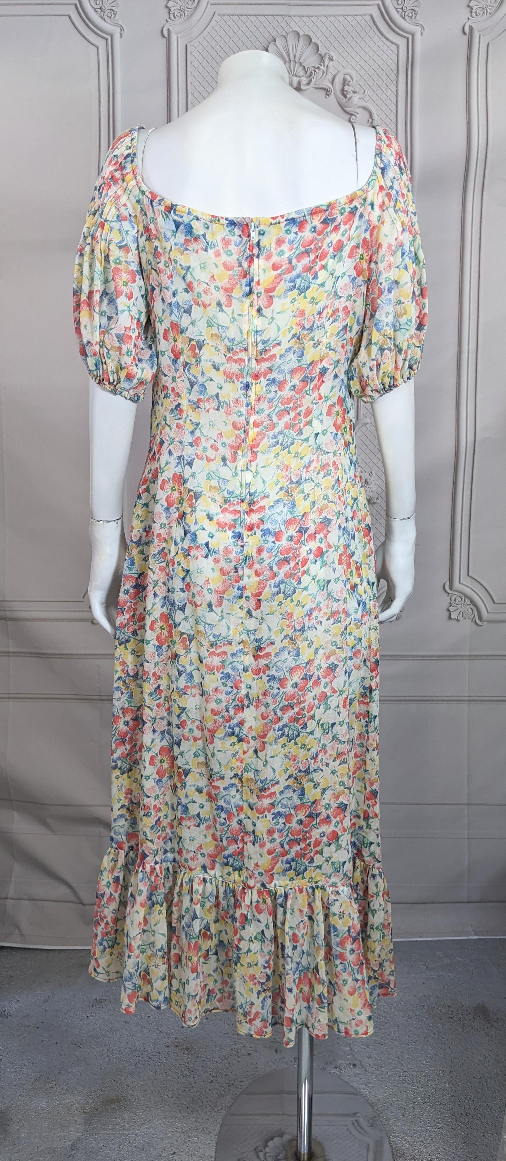 Nipon Boutique Pin Tucked Floral Dress For Sale 3