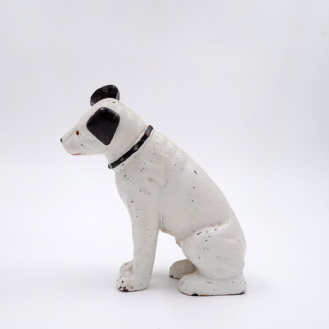 20th Century Nipper dog cast iron piggy bank 
