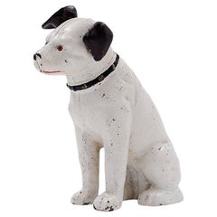 Nipper dog cast iron piggy bank "La voix de son maître" gramophone advertising
