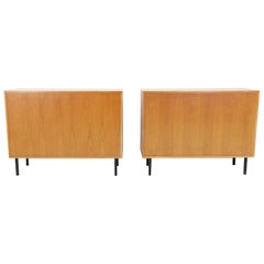 Nipu Tambour Oak Cabinets, 1960s Marius Byrialsen