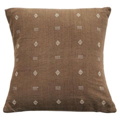 Nira Choco Organic Cotton Handloom Pillow in Geometric Patterns