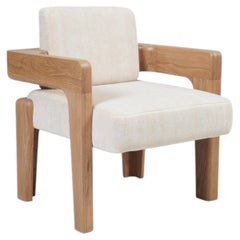 Nira Dining Chair in Solid Oak Wood by Pendhapa