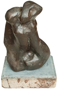 Entwined Lovers, Bronze Sculpture, Brown by Indian Sculptor "In Stock"