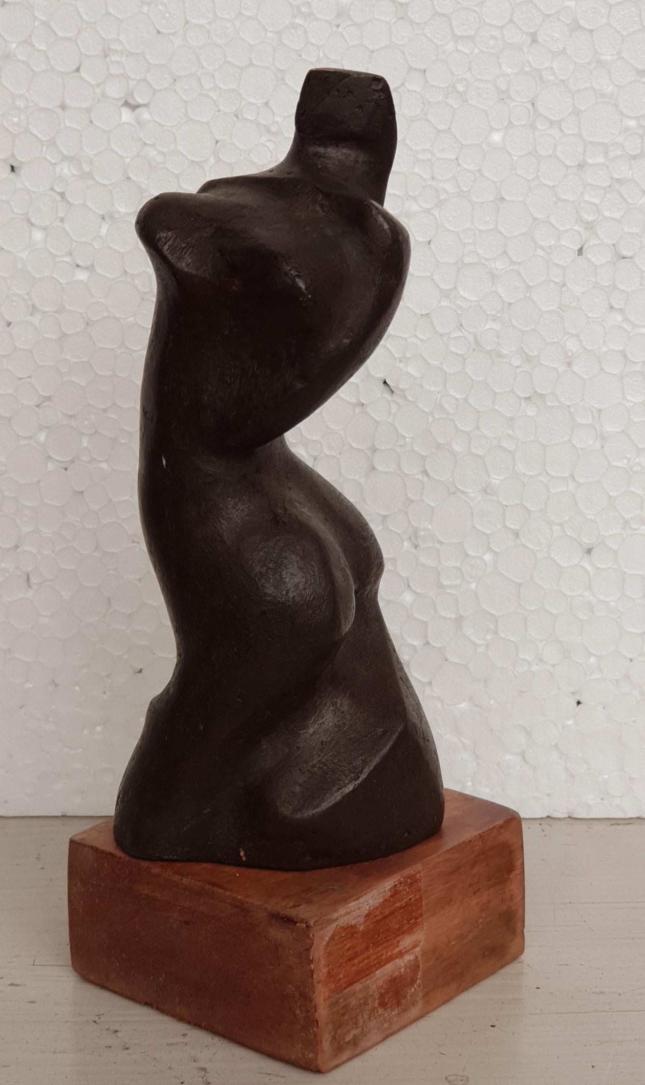 Bronze Sculpture, Nude, Brown by Modern Indian Sculptor 