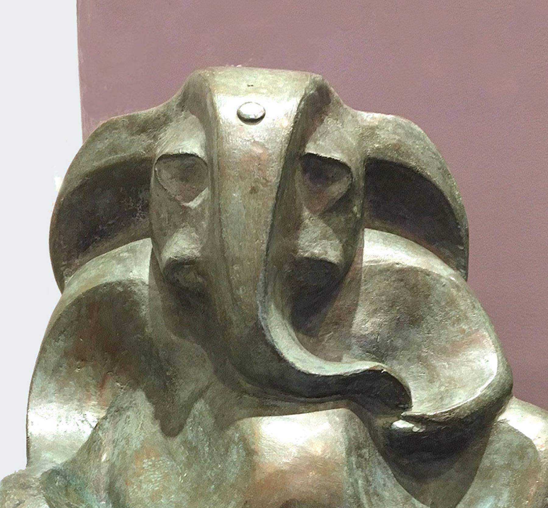 Lord Ganesha: Mythologie:: figurative:: Bronzeskulptur eines modernen indischen Bildhauers (Moderne), Sculpture, von Niranjan Pradhan